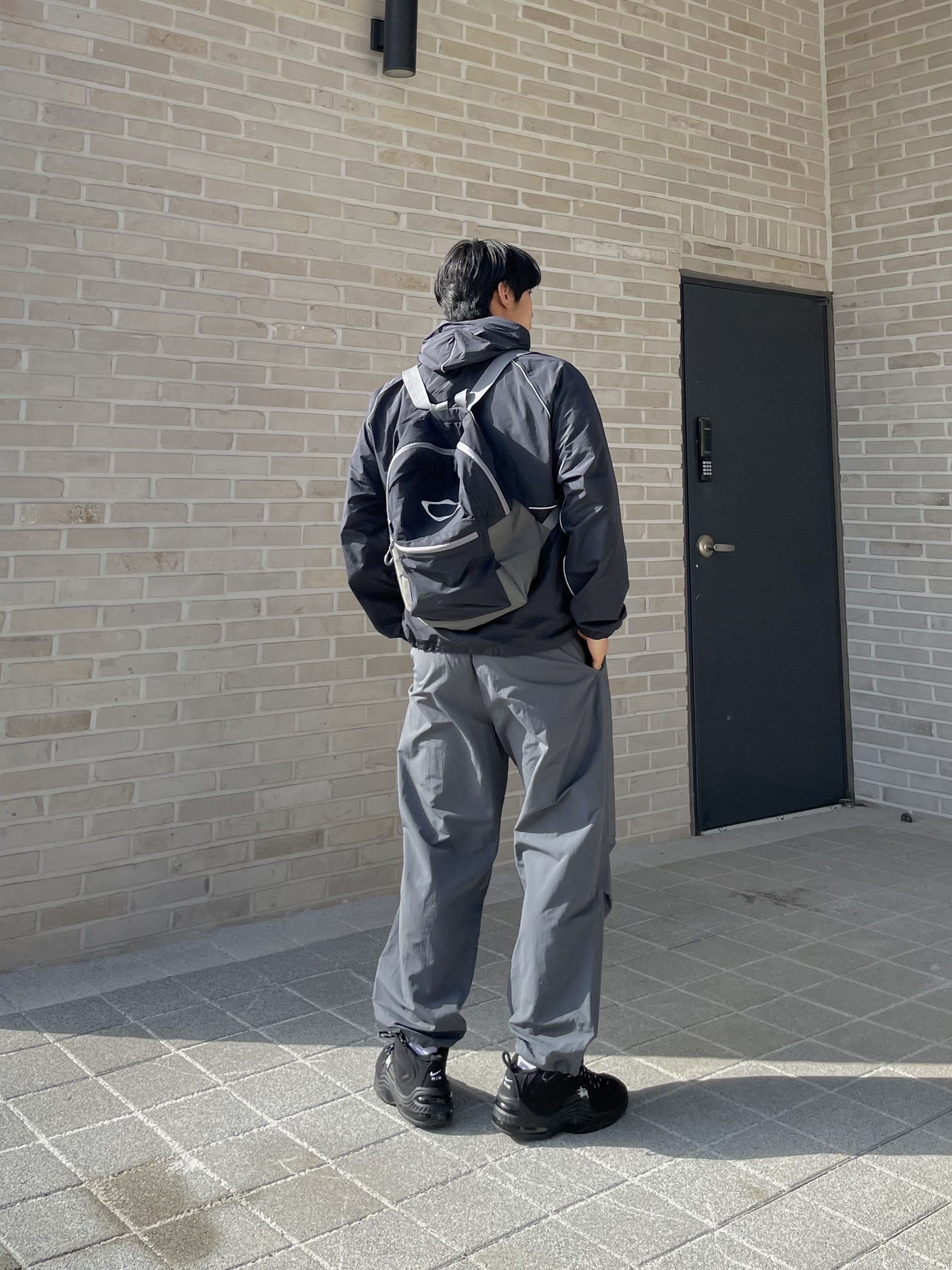 Mischief Rhombus Light Weight Backpack Black - The Hyundai Seoul Exclusive, Nike x Stussy Air Penny II Black 착용 스타일 - 3