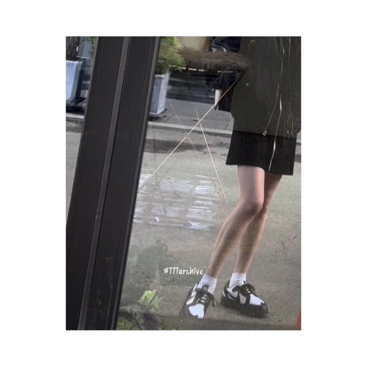 Nike x Peaceminusone Kwondo1 Black and White 착용 스타일 - 2