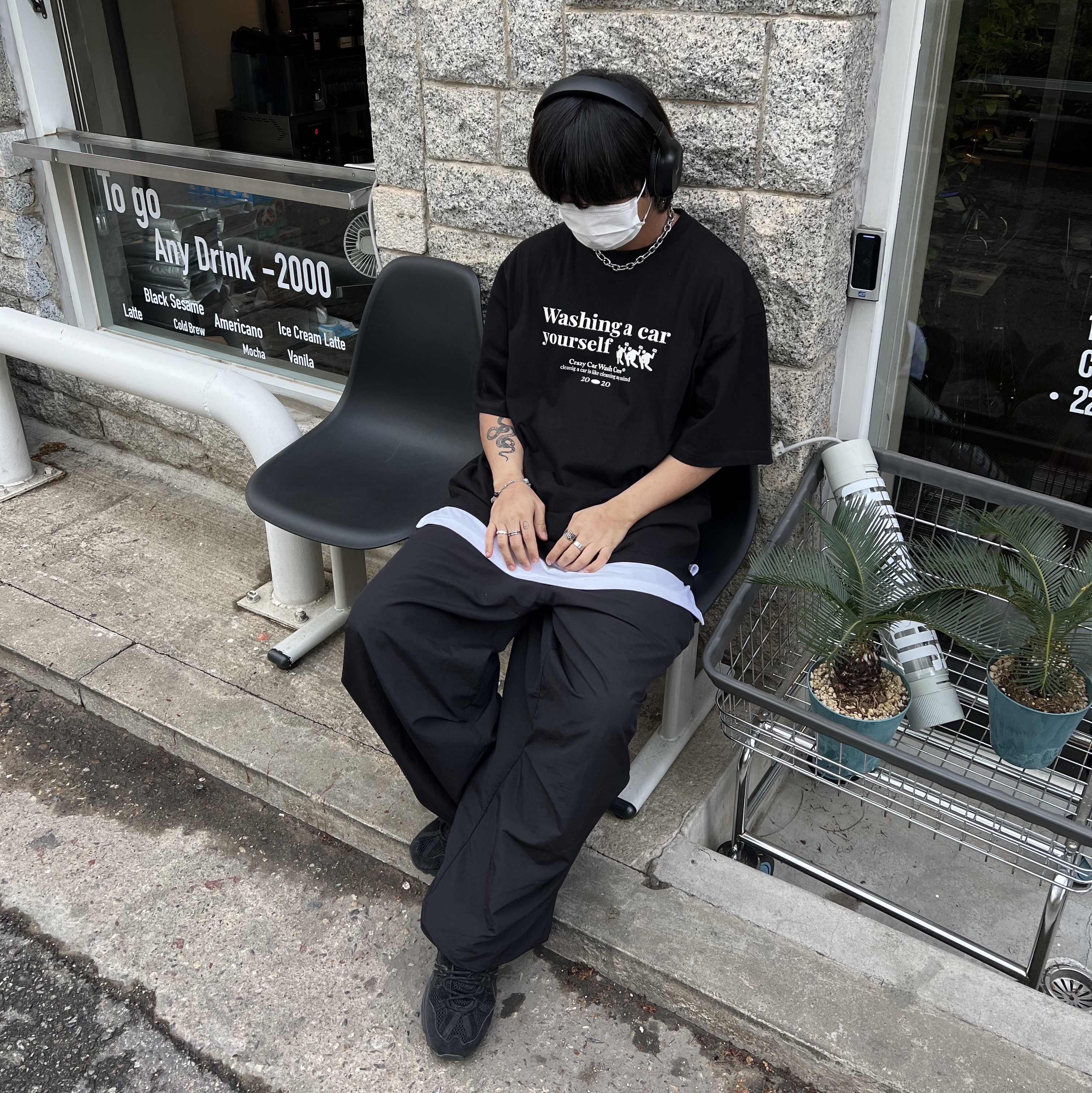 Asics Gel-Sonoma 15-50 Black 착용 스타일 - 1
