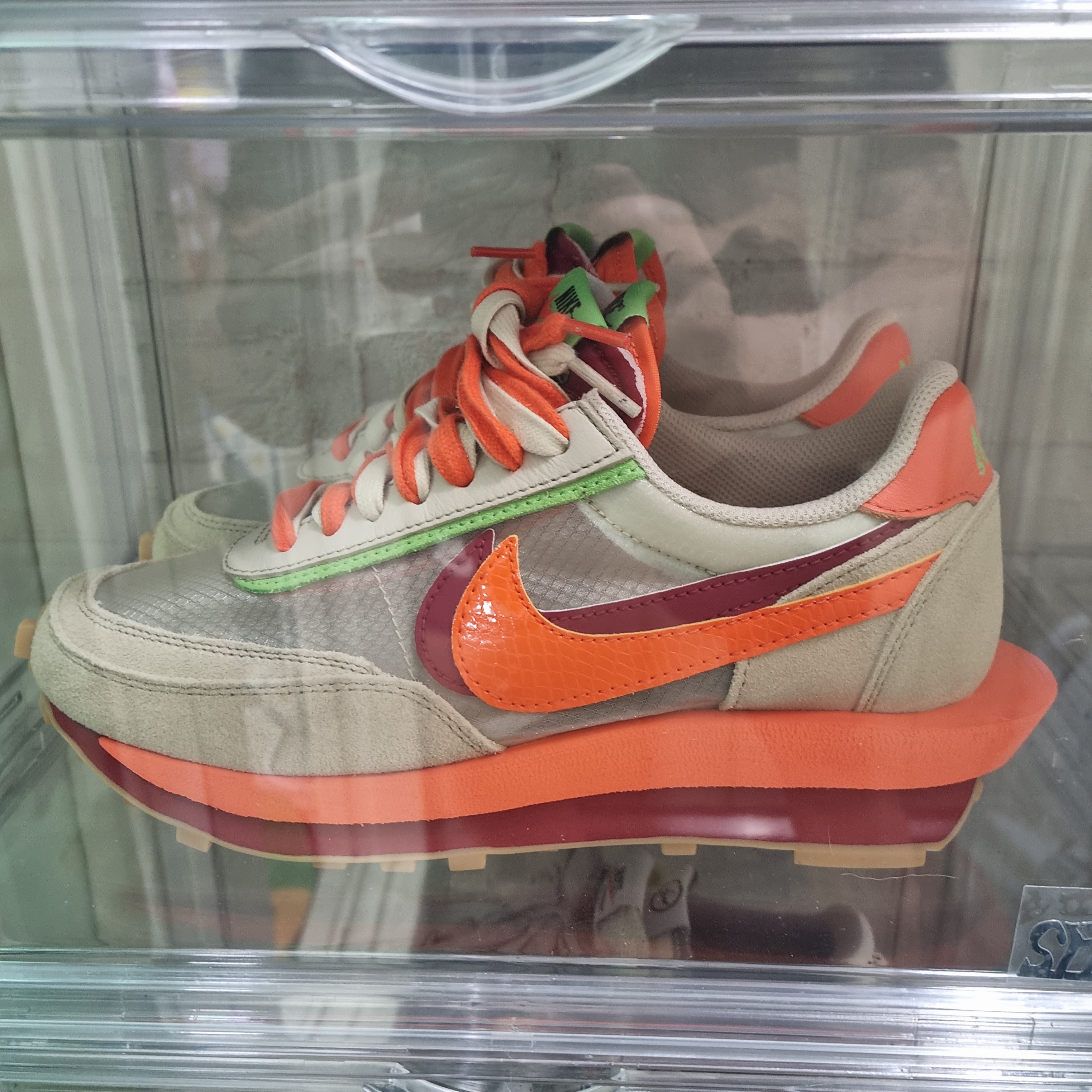 Nike x Sacai x Clot LDWaffle Orange Blaze 착용 스타일