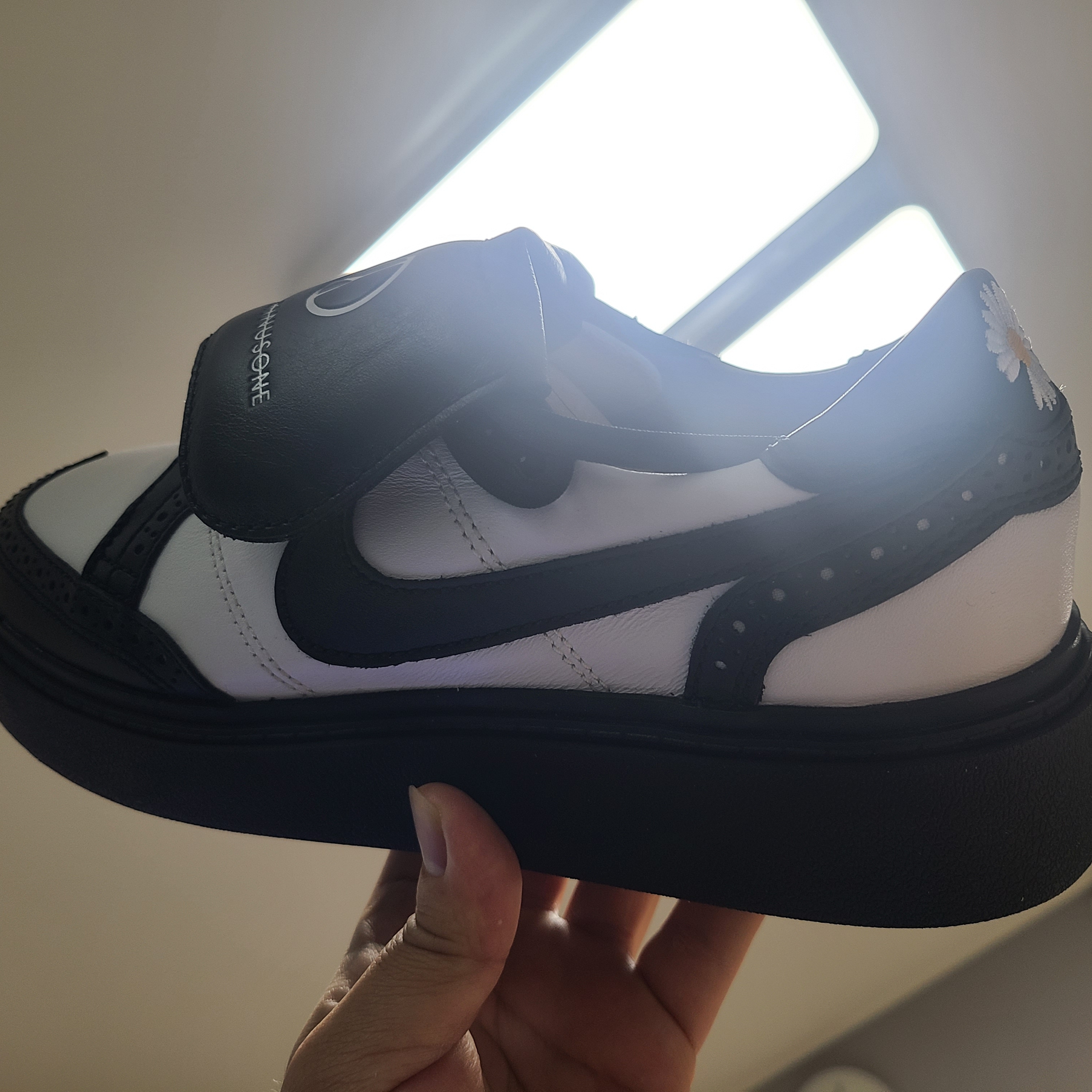 Nike x Peaceminusone Kwondo1 Black and White 착용 스타일