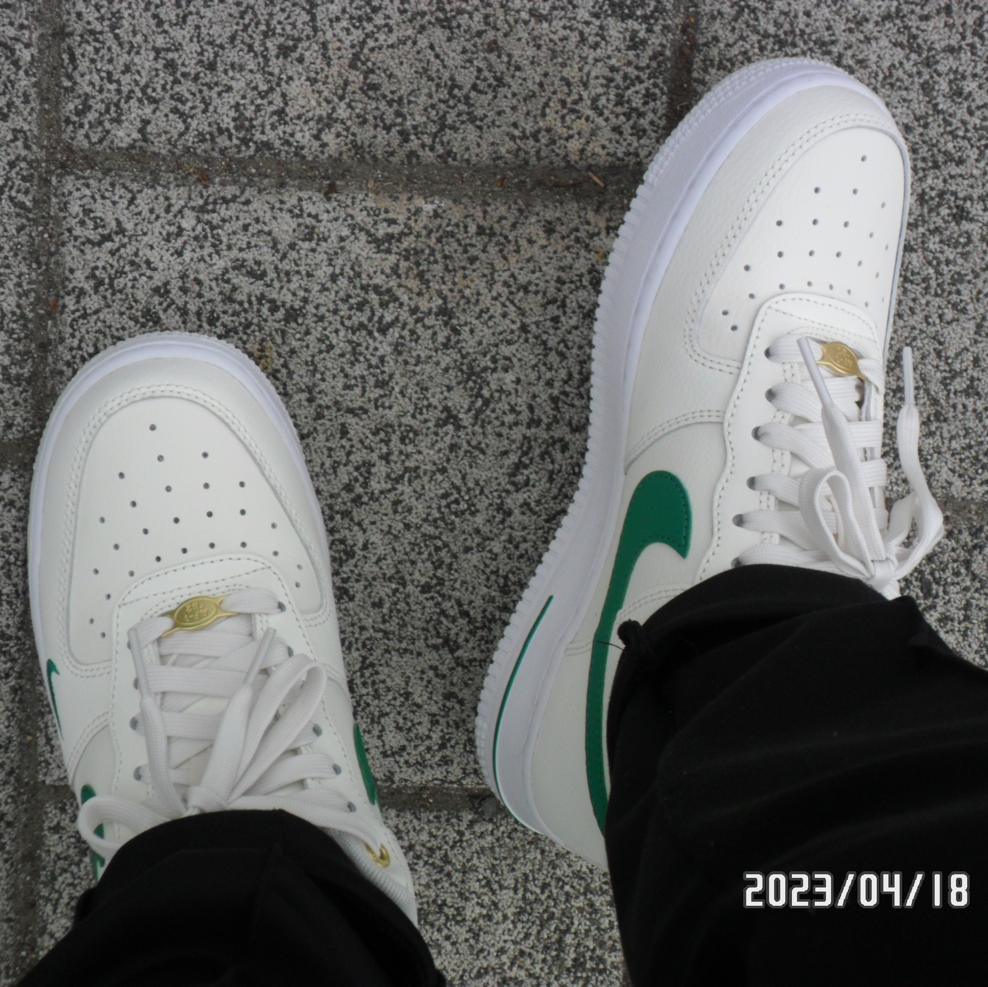 (W) Nike Air Force 1 '07 SE 40th Anniversary Join Forces Sail Malachite 착용 스타일