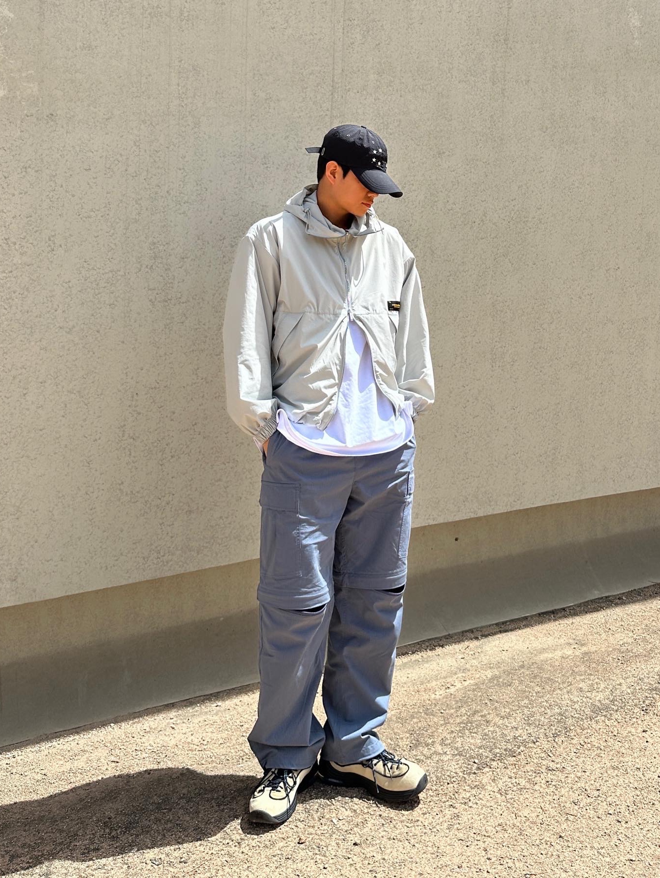 Nike x Stussy Air Penny II Rattan and Limestone 착용 스타일 - 1