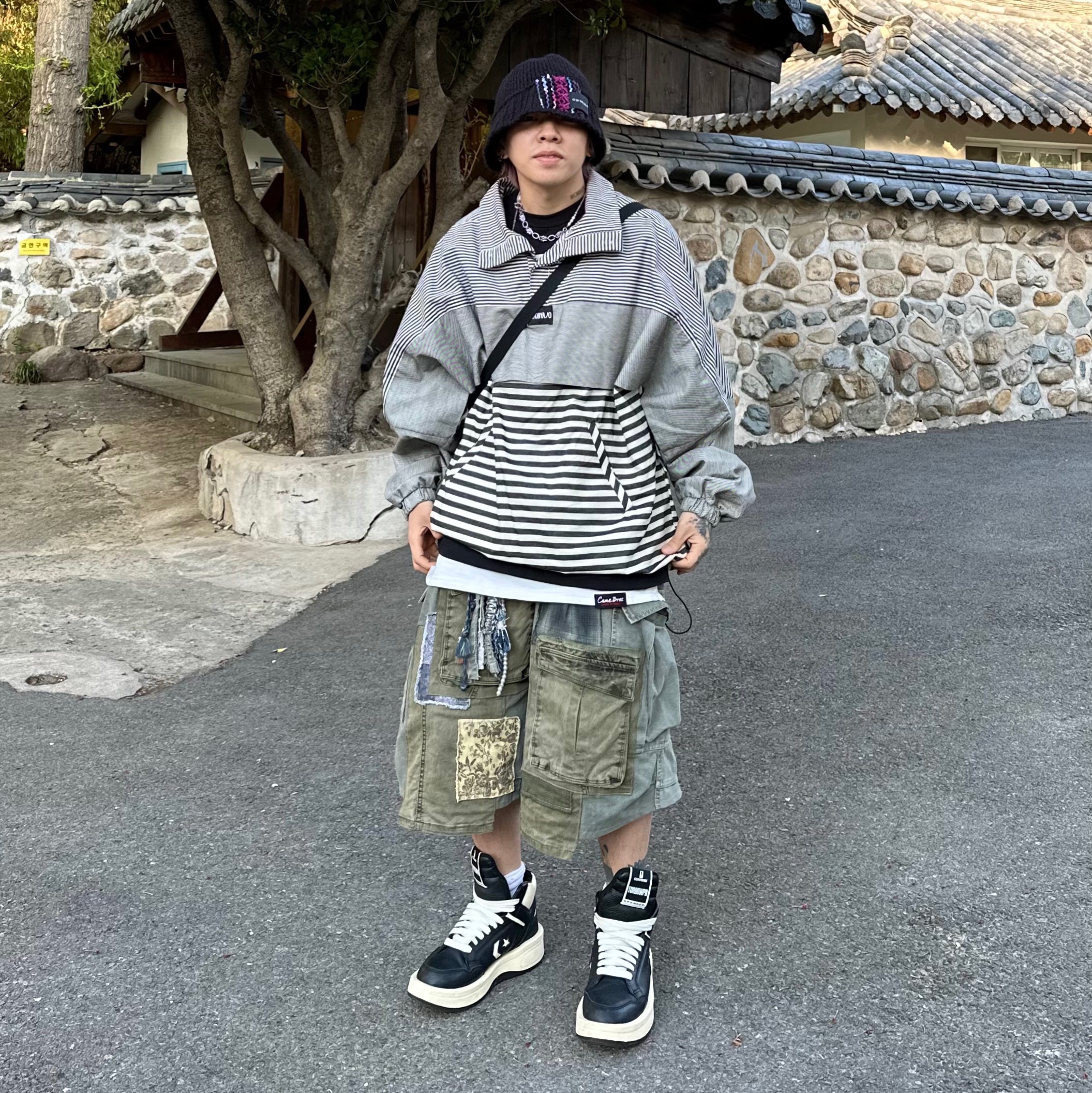 Converse x Drkshdw Turbowpn Black Cream 착용 스타일 - 2