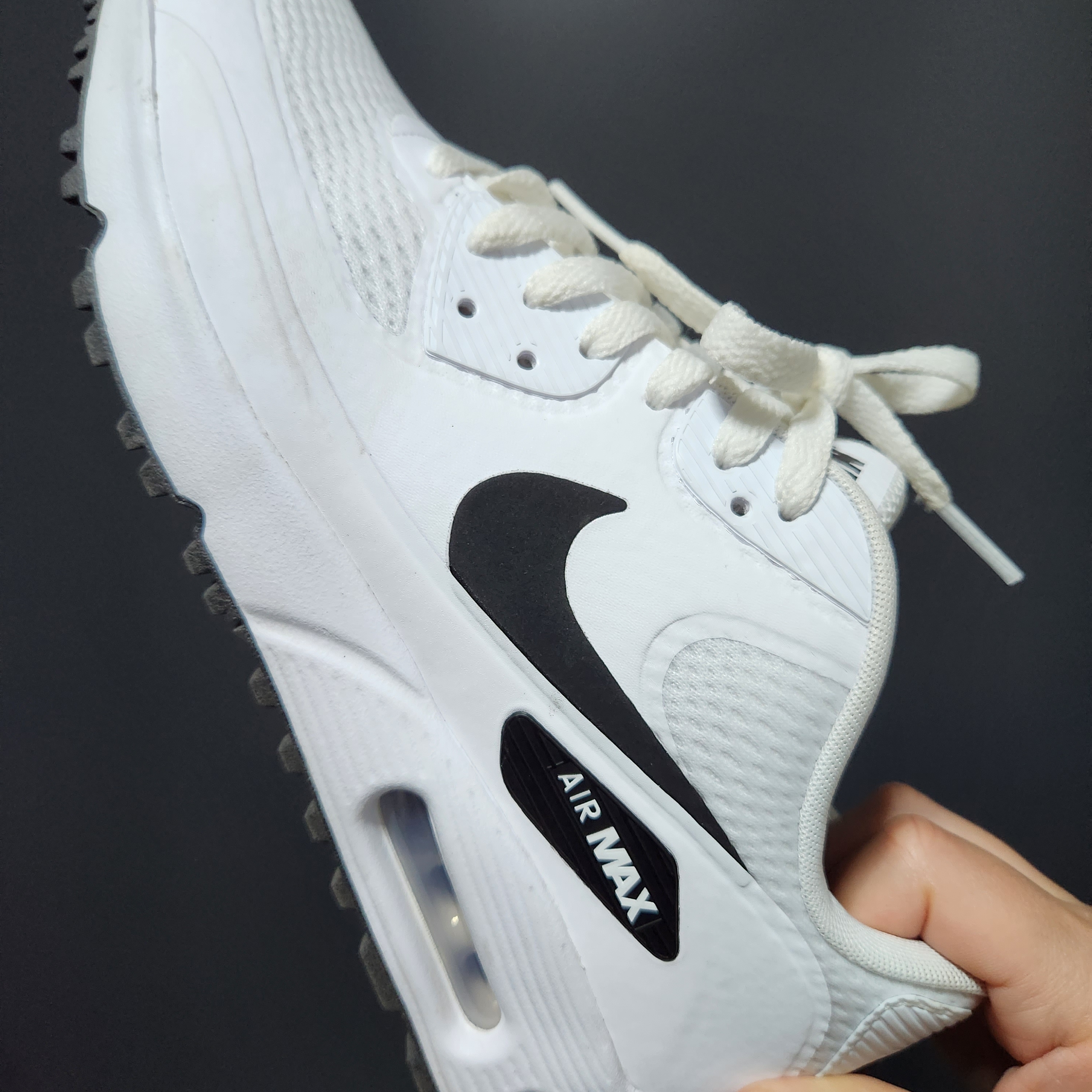 Nike Air Max 90 G White Black 착용 스타일 - 1