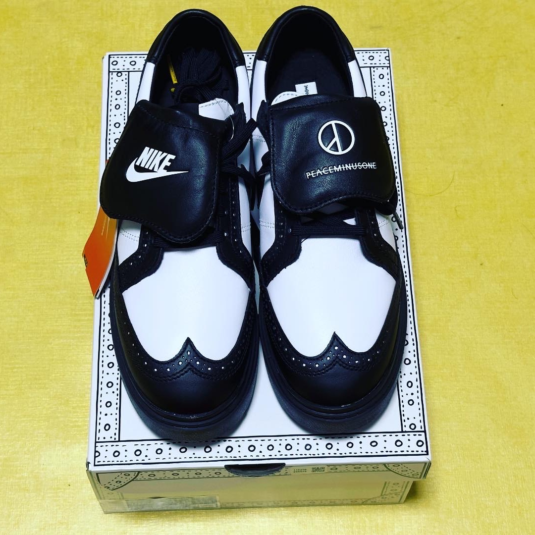 Nike x Peaceminusone Kwondo1 Black and White 착용 스타일 - 1