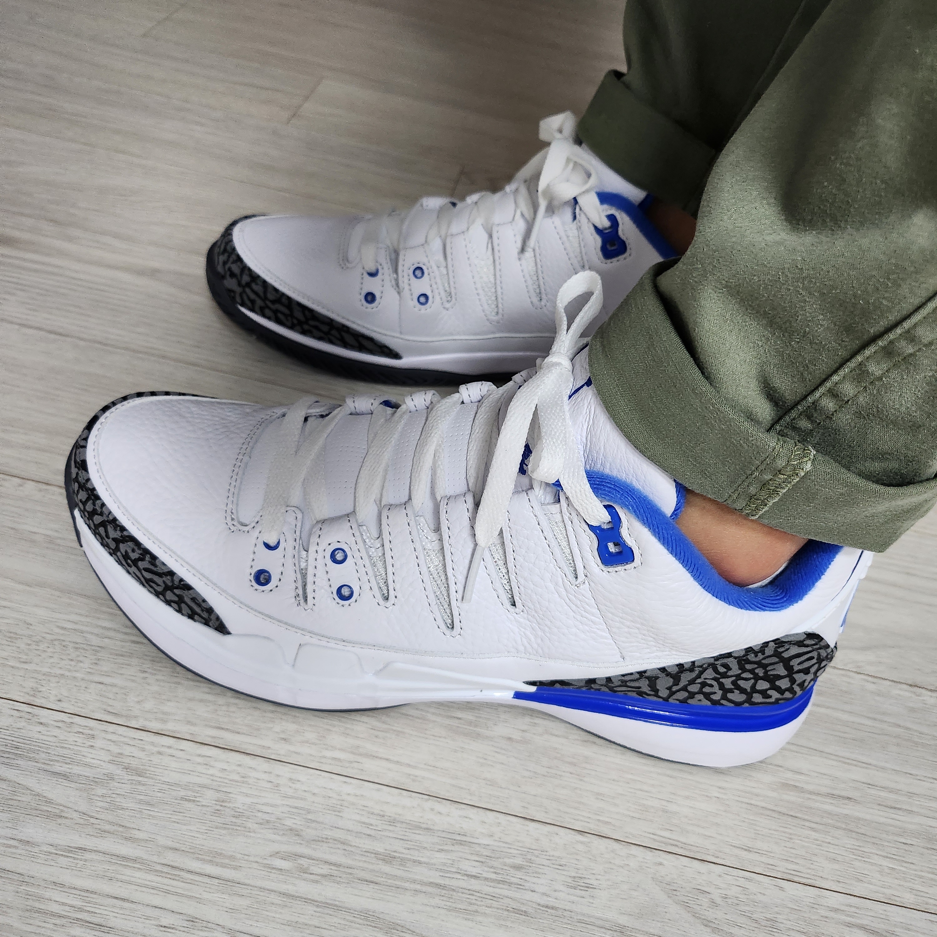 Nike Court Air Zoom Vapor AJ3 Racer Blue 착용 스타일 - 1