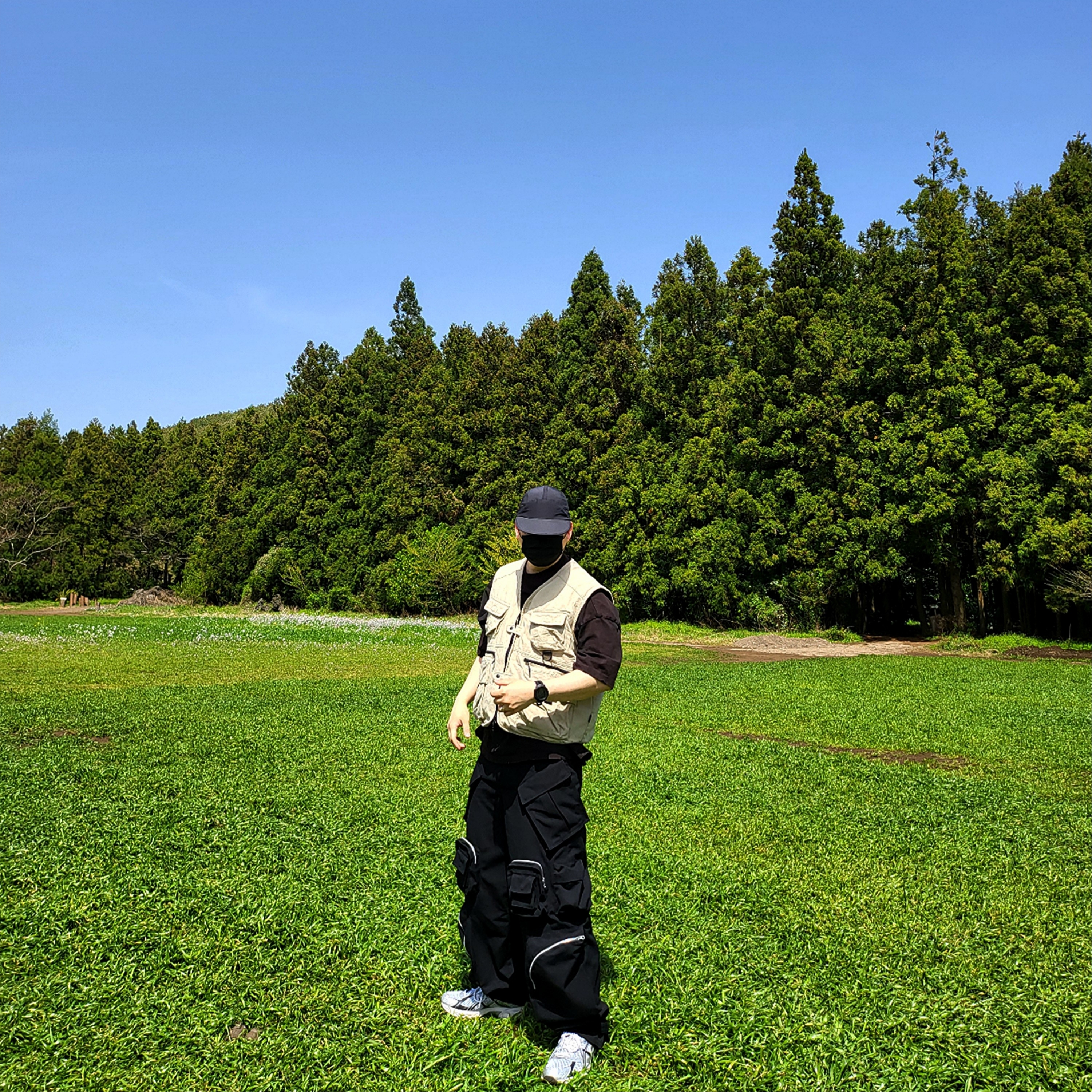 Nonnod Mechanic Cargo Pants Black, Asics Gel-1130 White Black 착용 스타일 - 1