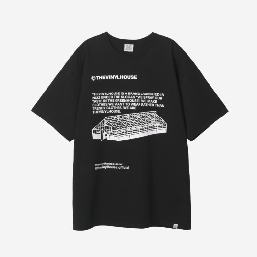 더바이닐하우스 슬로건 레터링 티셔츠 블랙