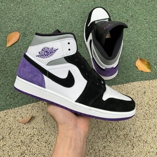 Jordan 1 Mid SE Court Purple 착용 스타일 - 4