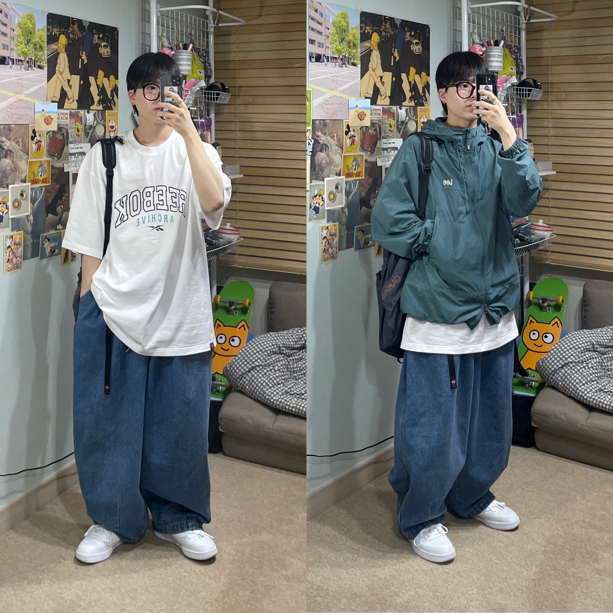Reebok Club C 85 White 착용 스타일 - 2