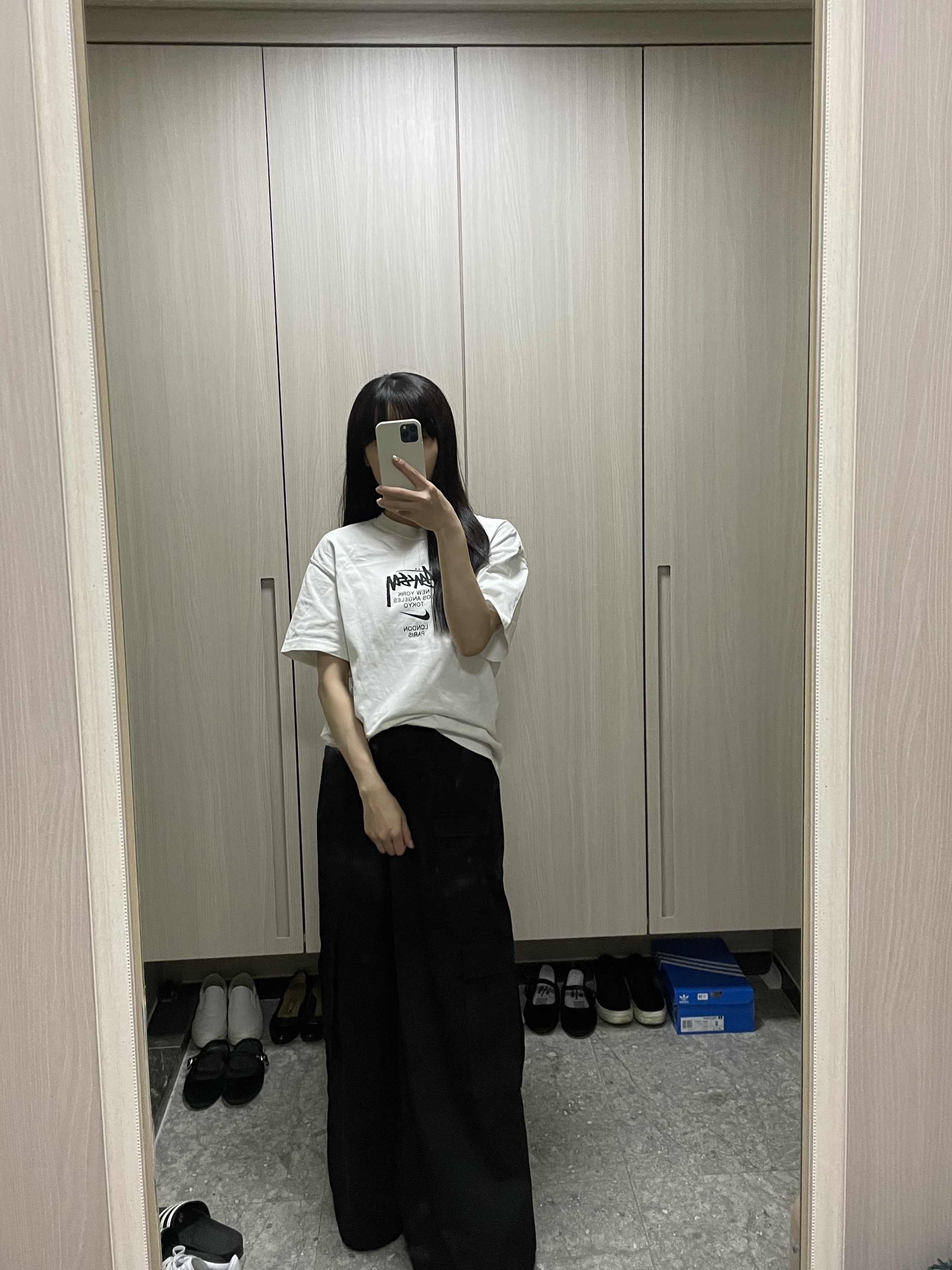 Nike x Stussy WT T-Shirt White - Asia 착용 스타일