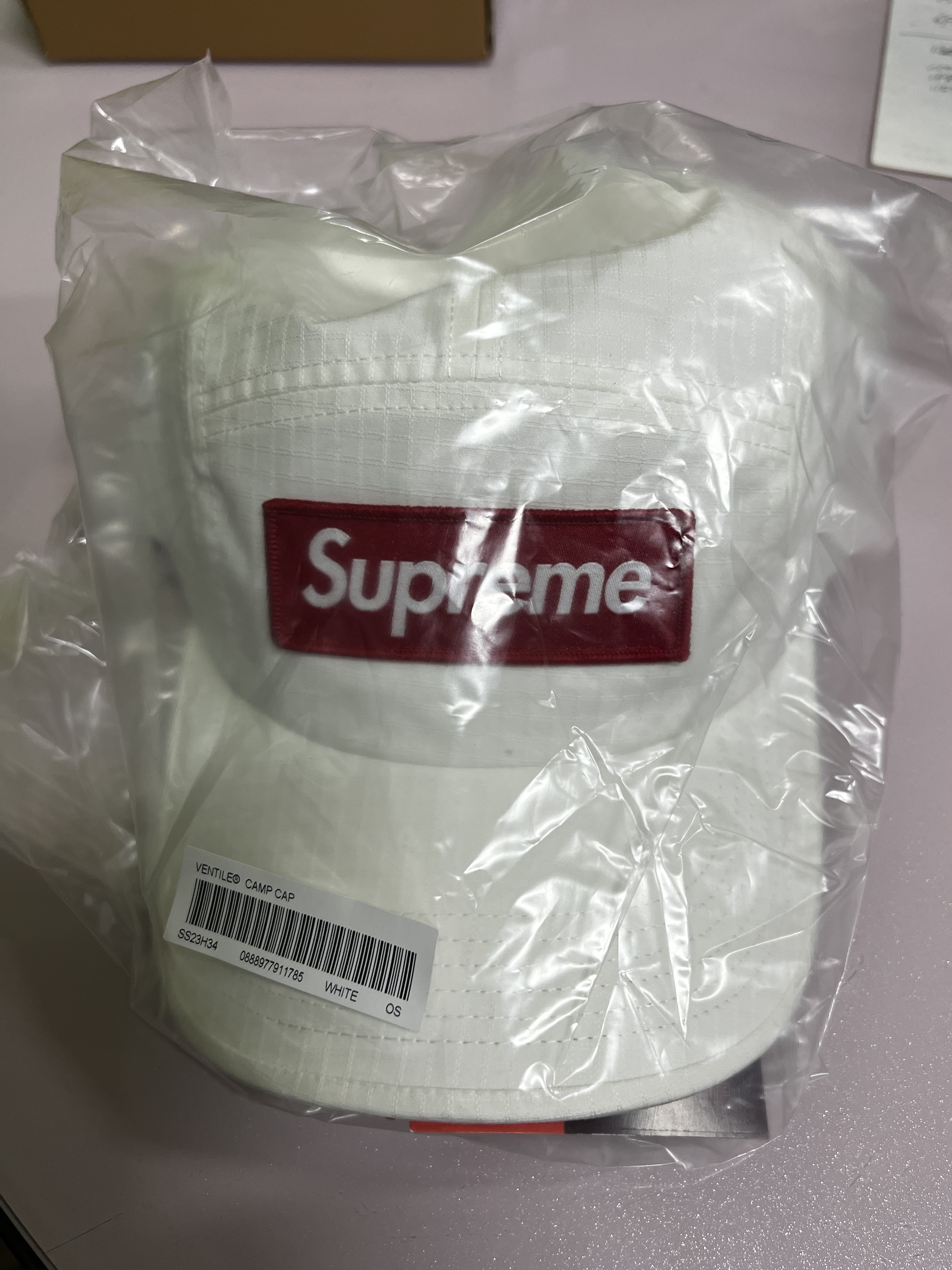 Supreme Ventile Camp Cap White - 23SS 착용 스타일