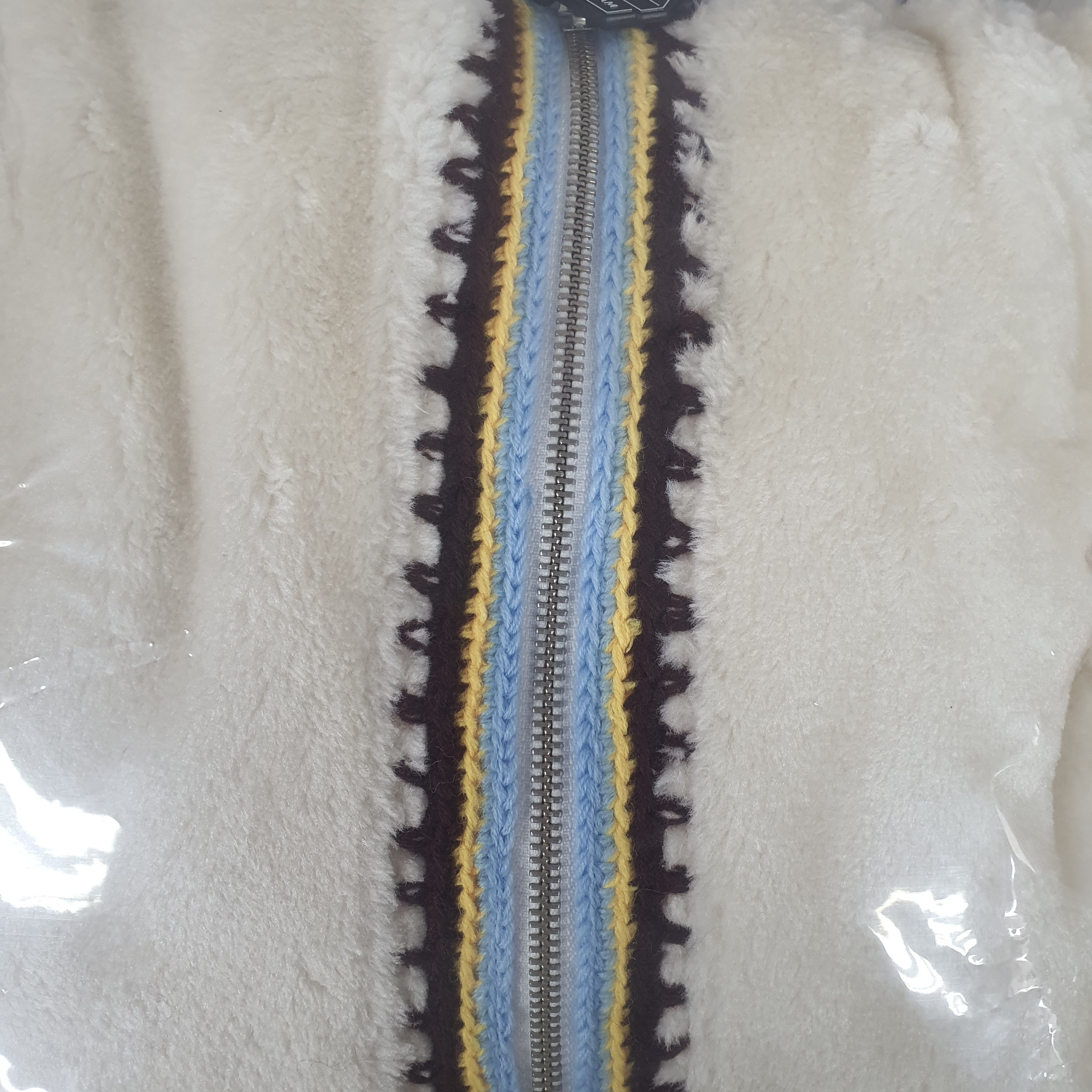 Supreme Crochet Edge Hooded Zip Up Top White - 23SS 착용 스타일