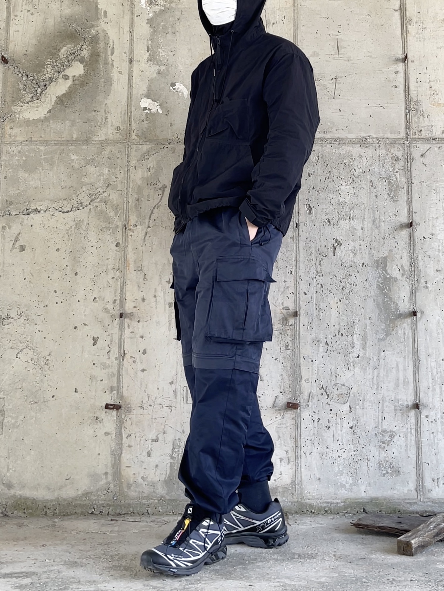 Salomon XT-6 Gore-Tex Black Ebony 착용 스타일