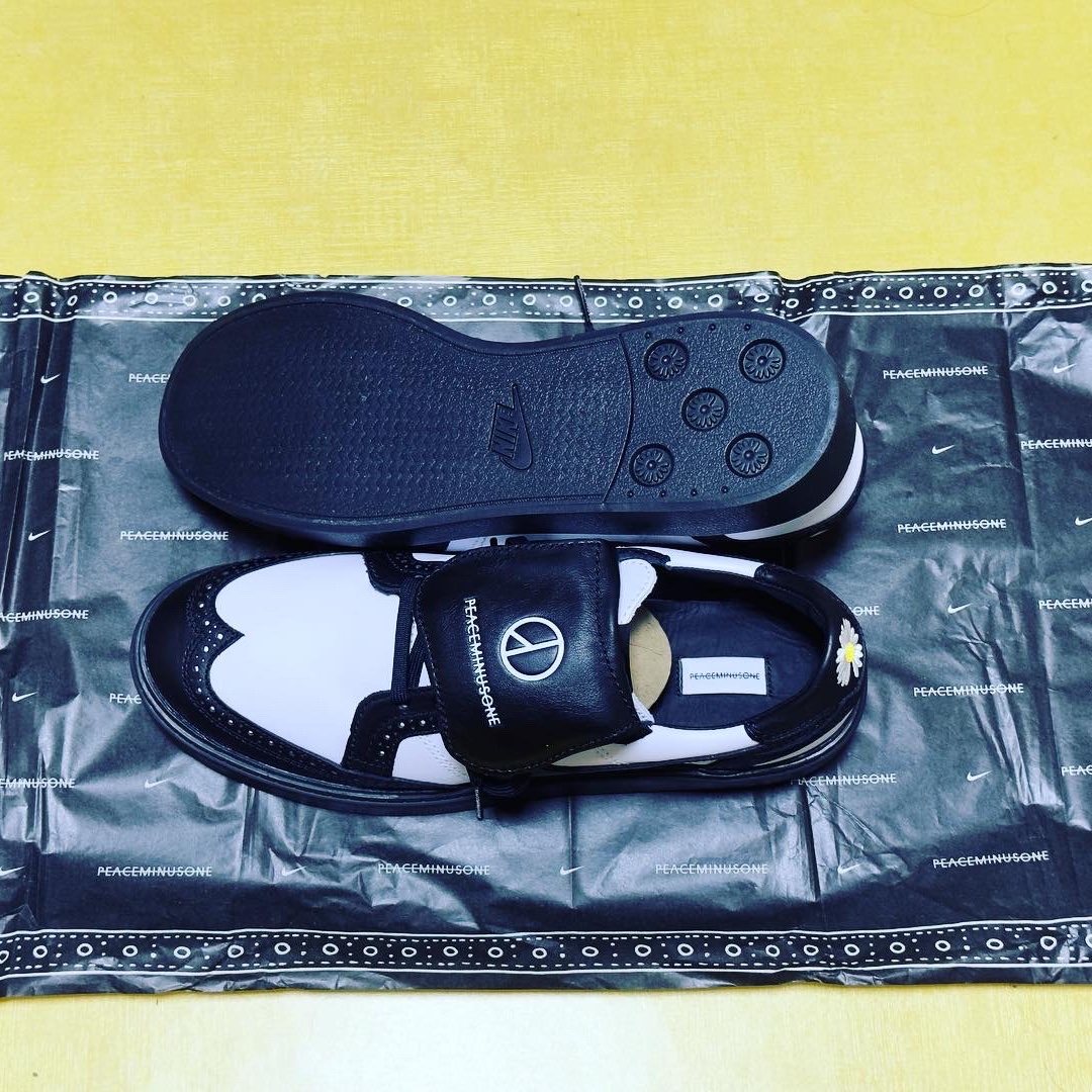 Nike x Peaceminusone Kwondo1 Black and White 착용 스타일 - 3