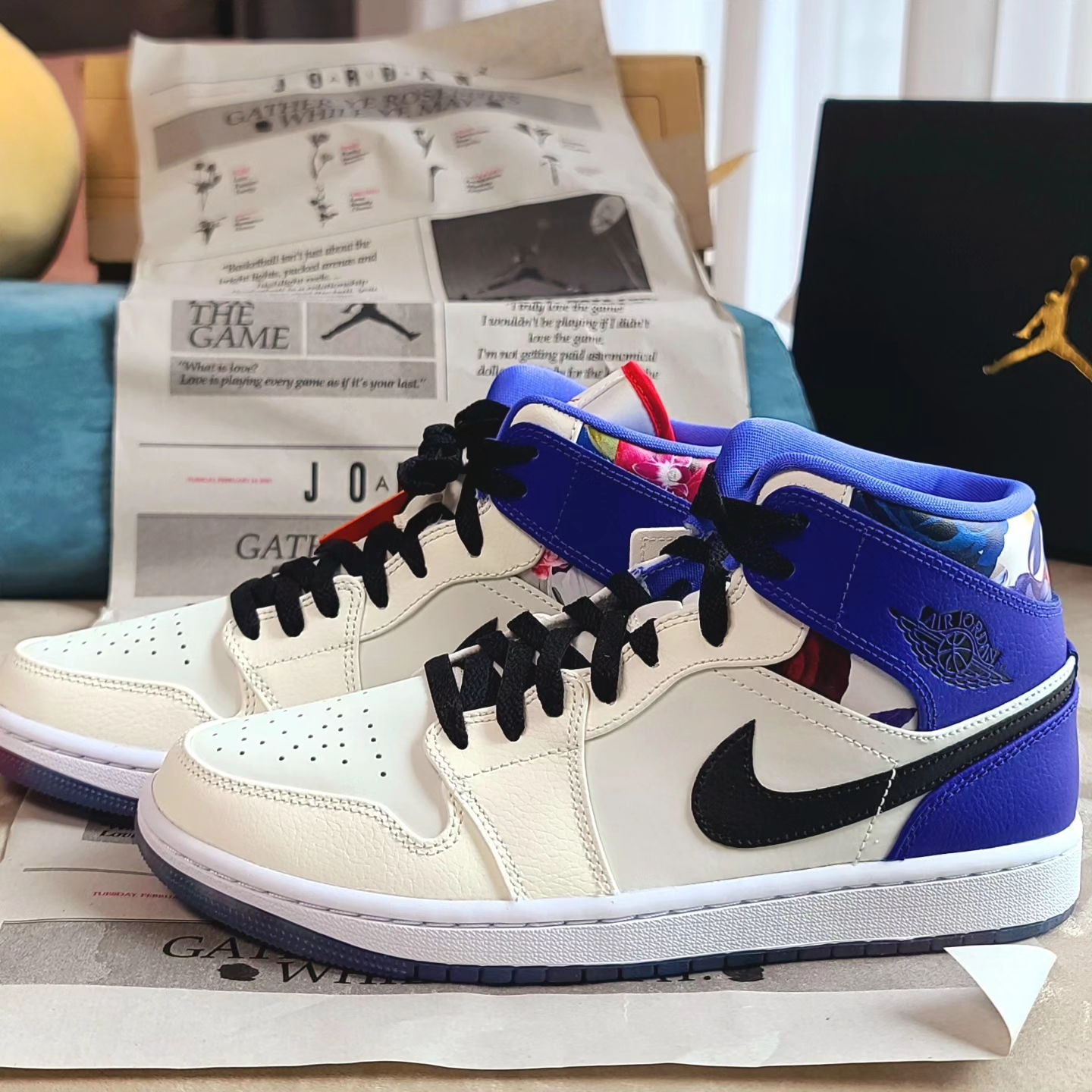 Jordan 1 Mid SE Floral 착용 스타일 - 3