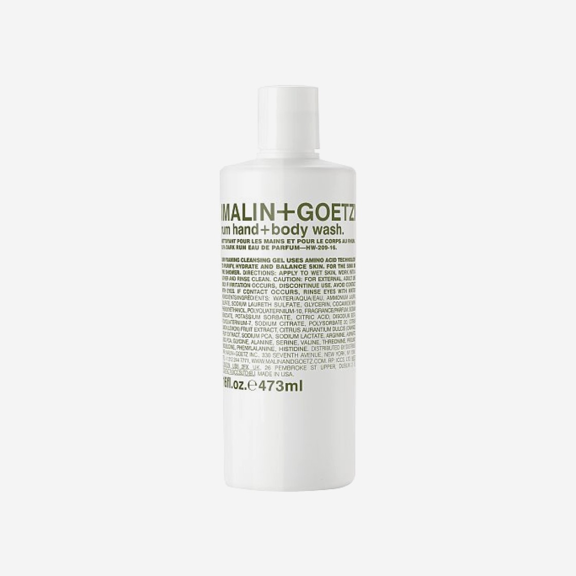 Malin+Goetz Rum Hand + Body Wash 473ml (Korean Ver.) 상세 이미지 1