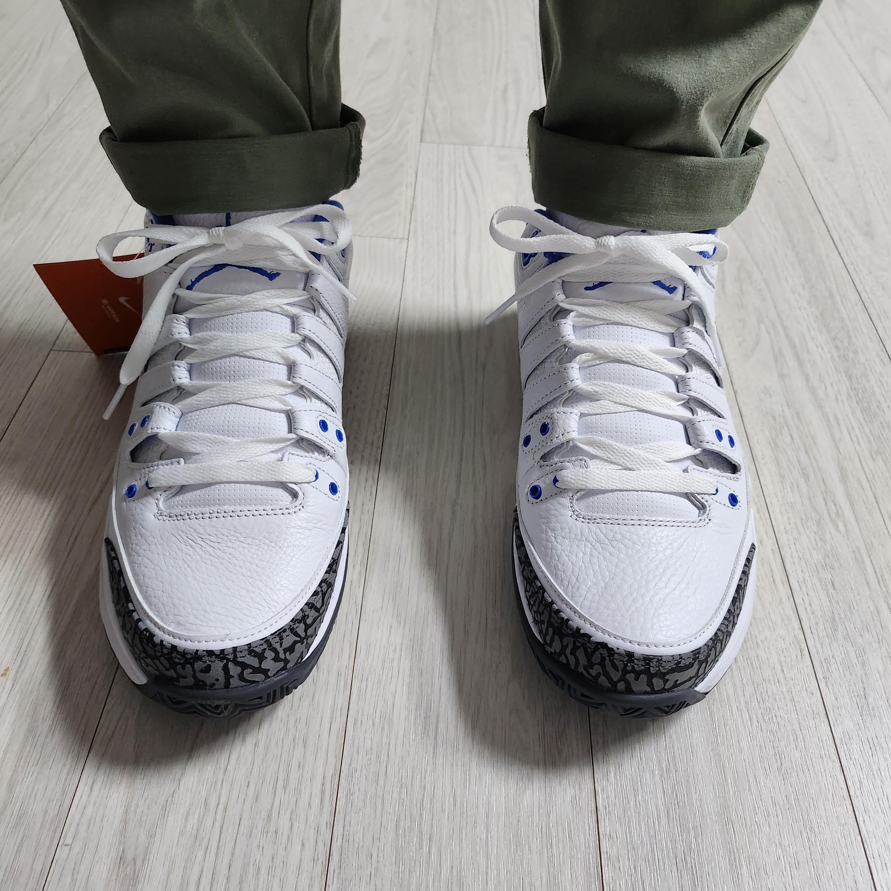 Nike Court Air Zoom Vapor AJ3 Racer Blue 착용 스타일 - 2