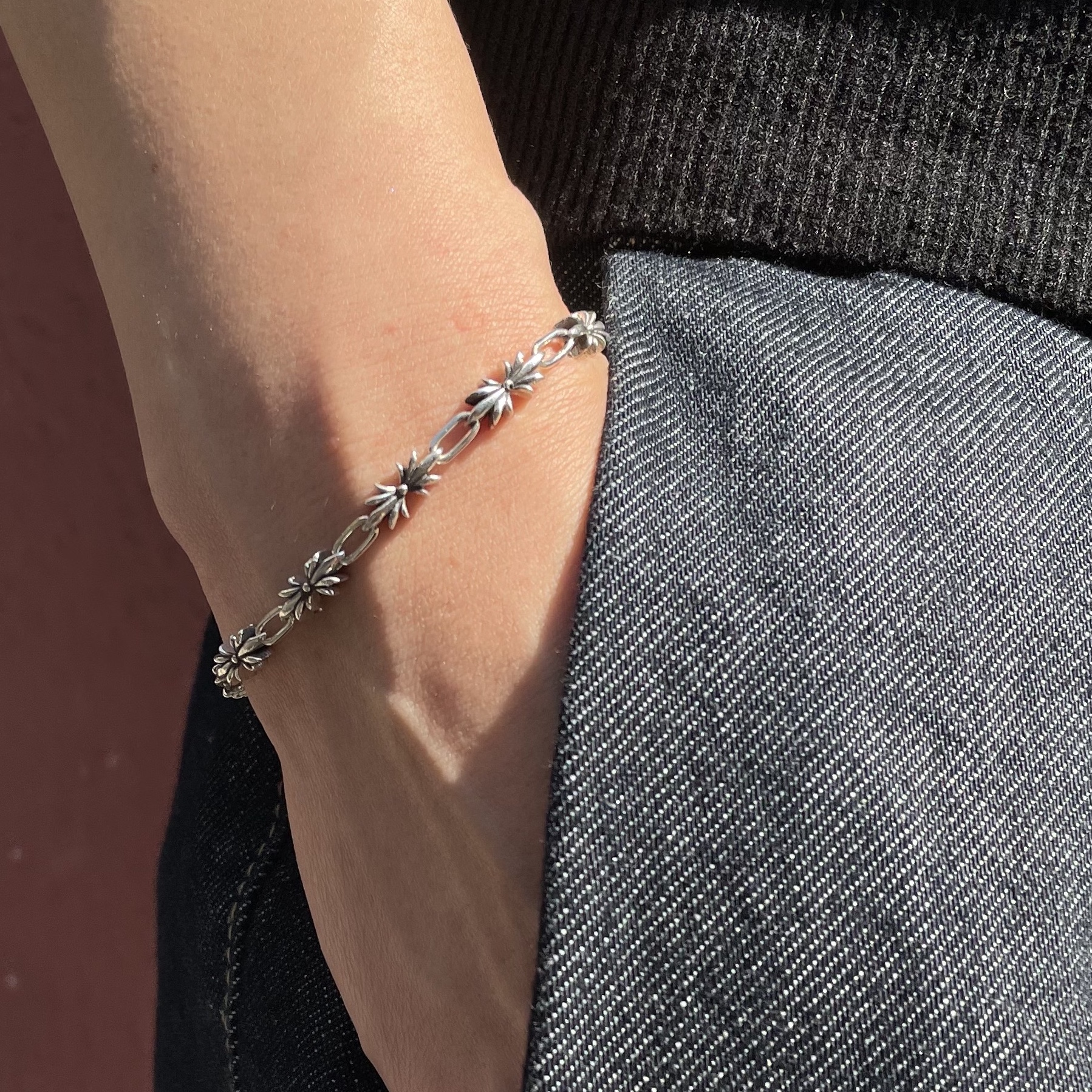 Scudo Bay Tree Bold Bracelet Square Chain 착용 스타일