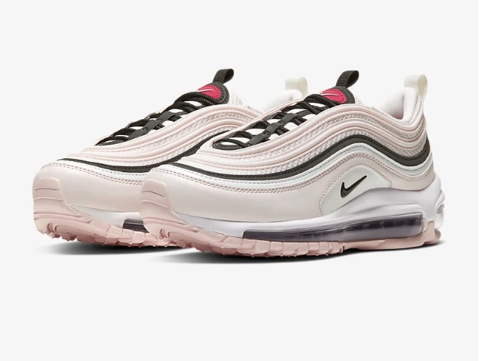 (W) Nike Air Max 97 Light Soft Pink Black 착용 스타일
