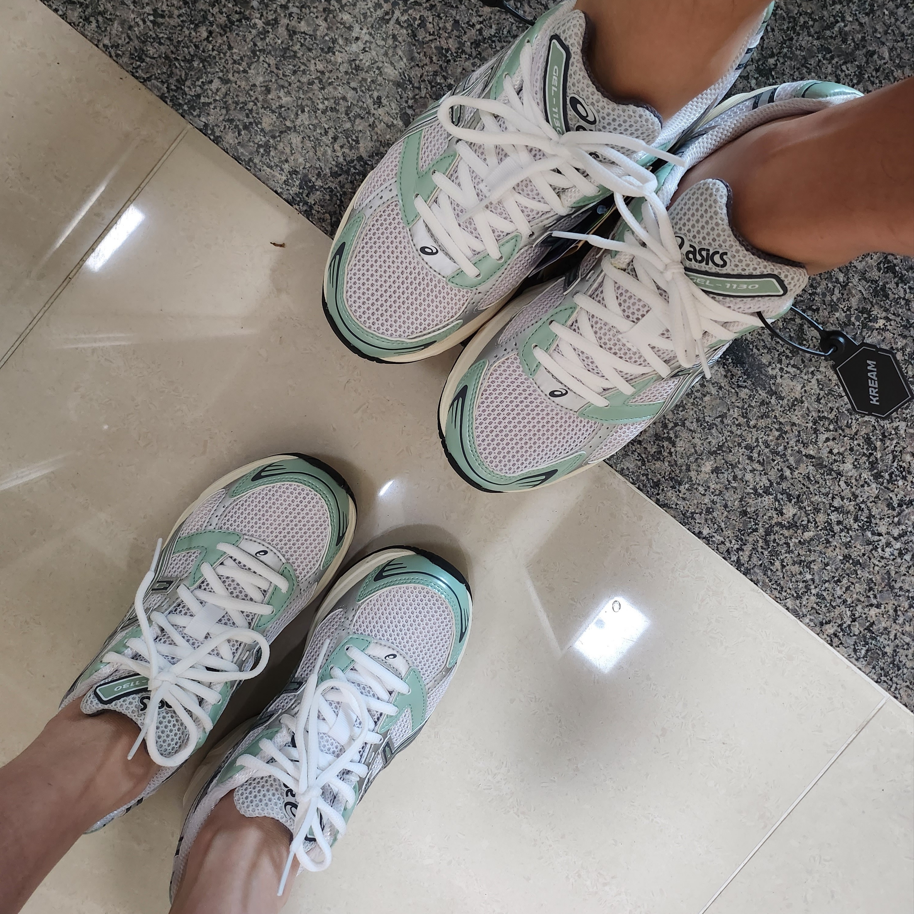 Asics x Naked Gel-1130 White Pure Silver 착용 스타일 - 1