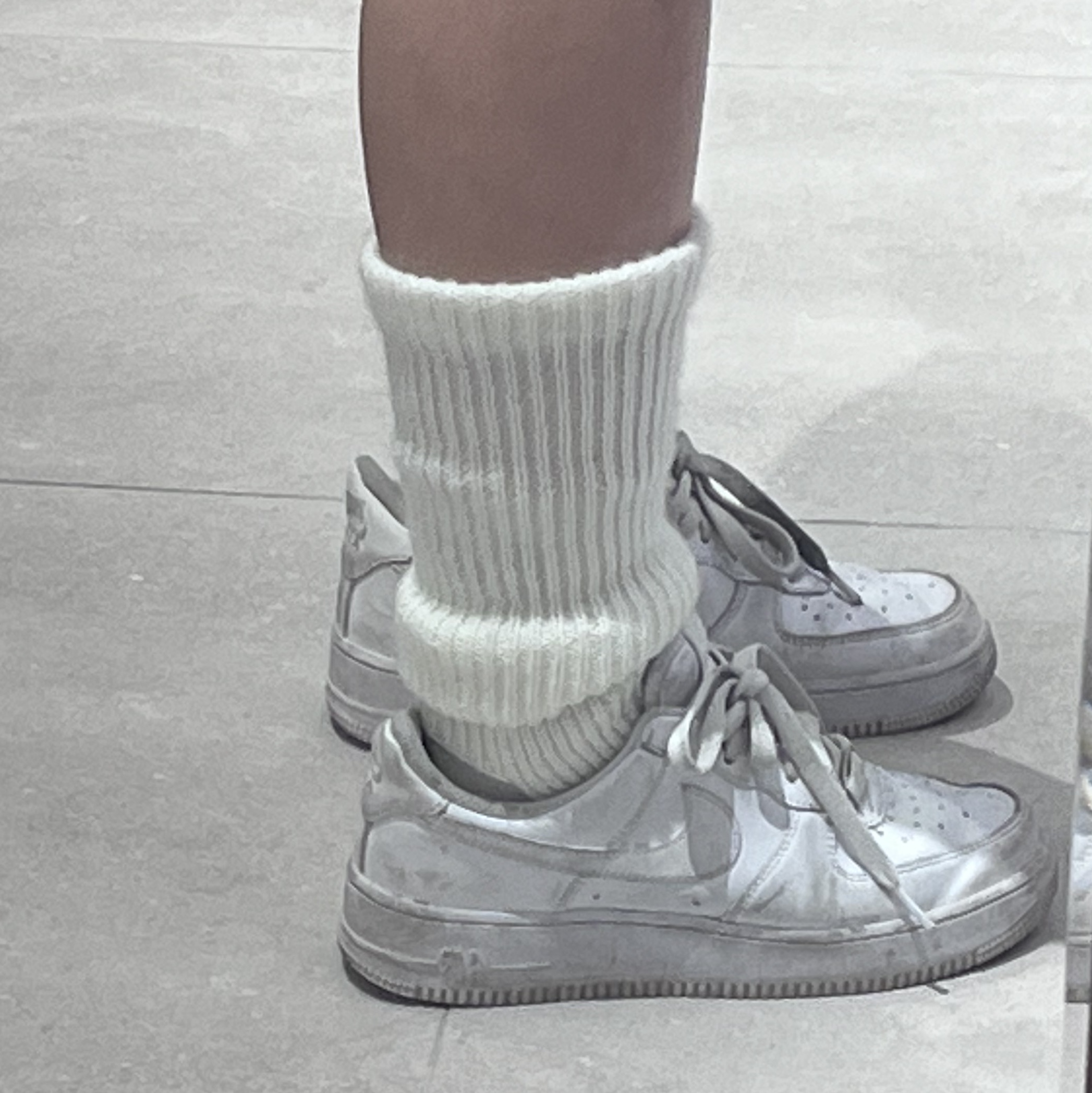 (W) Nike Air Force 1 '07 Low White 착용 스타일