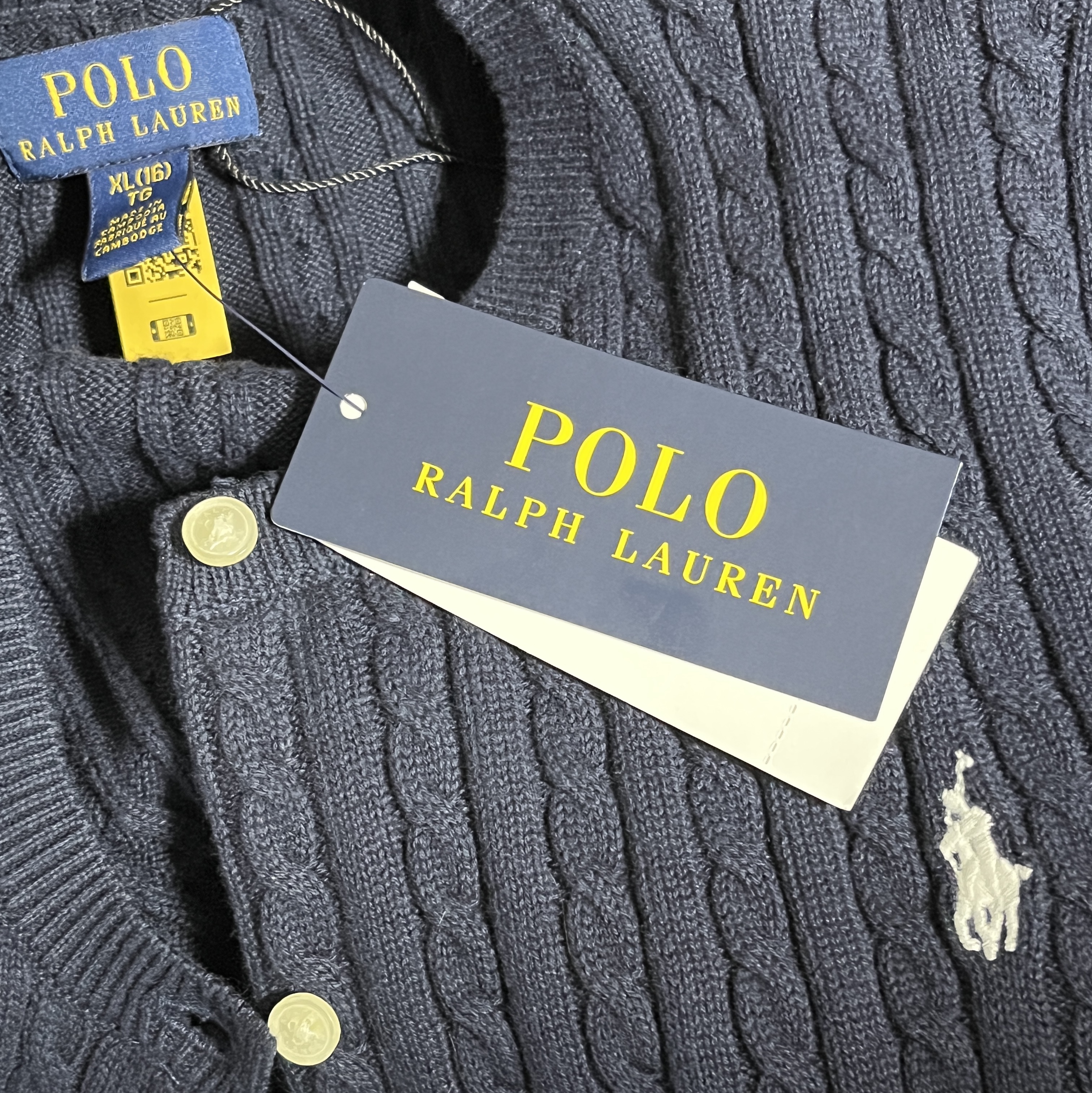 [30% 적립] Polo Ralph Lauren Children Mini Cable Cotton Cardigan Hunter Navy 착용 스타일