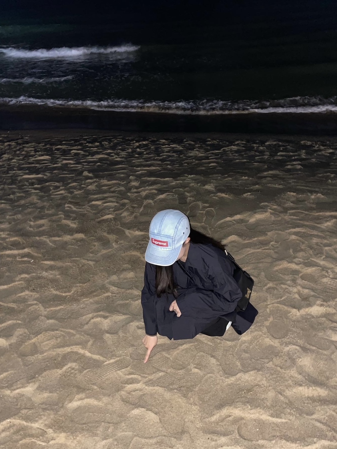 Supreme Denim Camp Cap Washed Blue - 22FW 착용 스타일 - 2