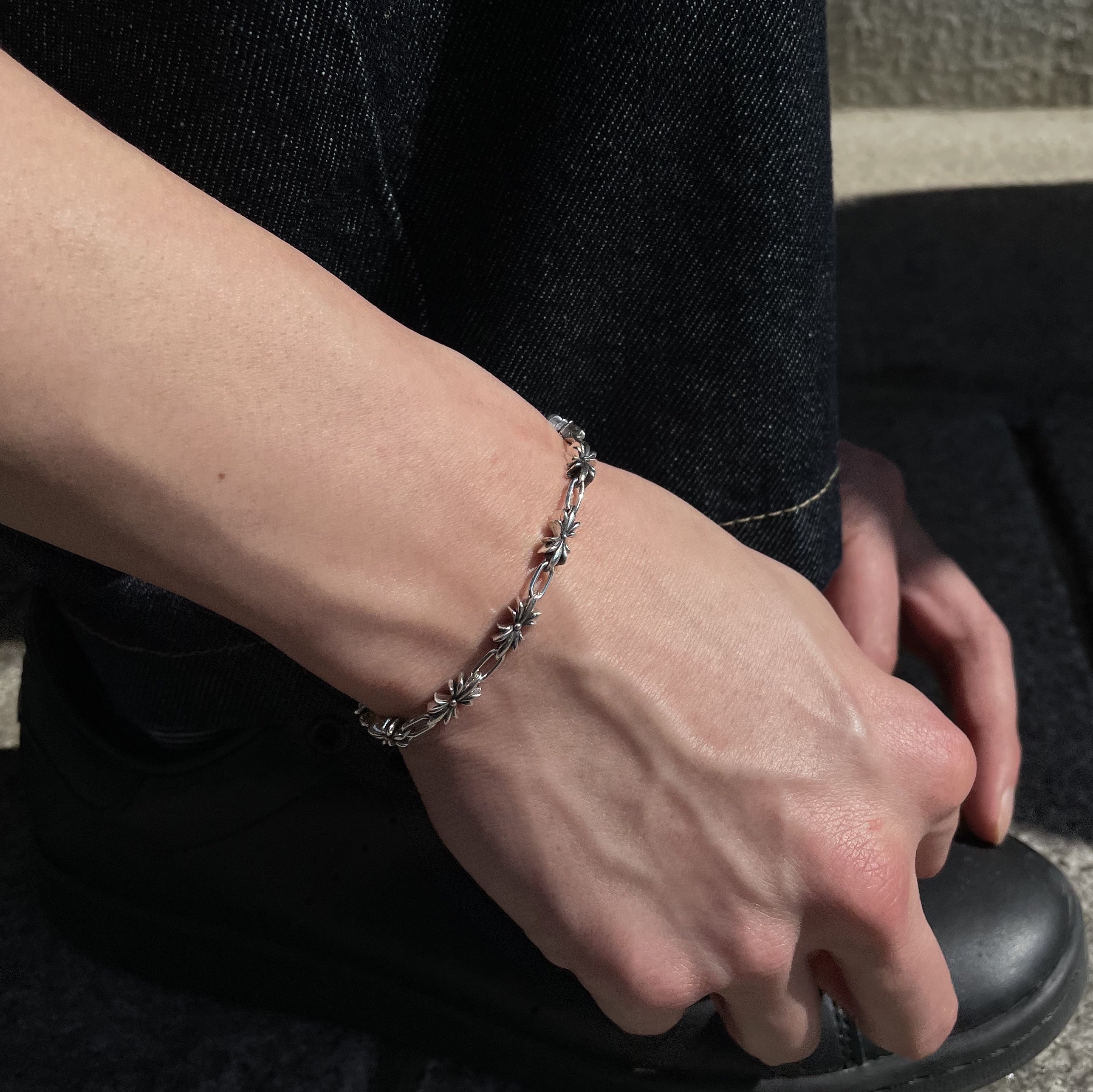 Scudo Bay Tree Bold Bracelet Square Chain 착용 스타일