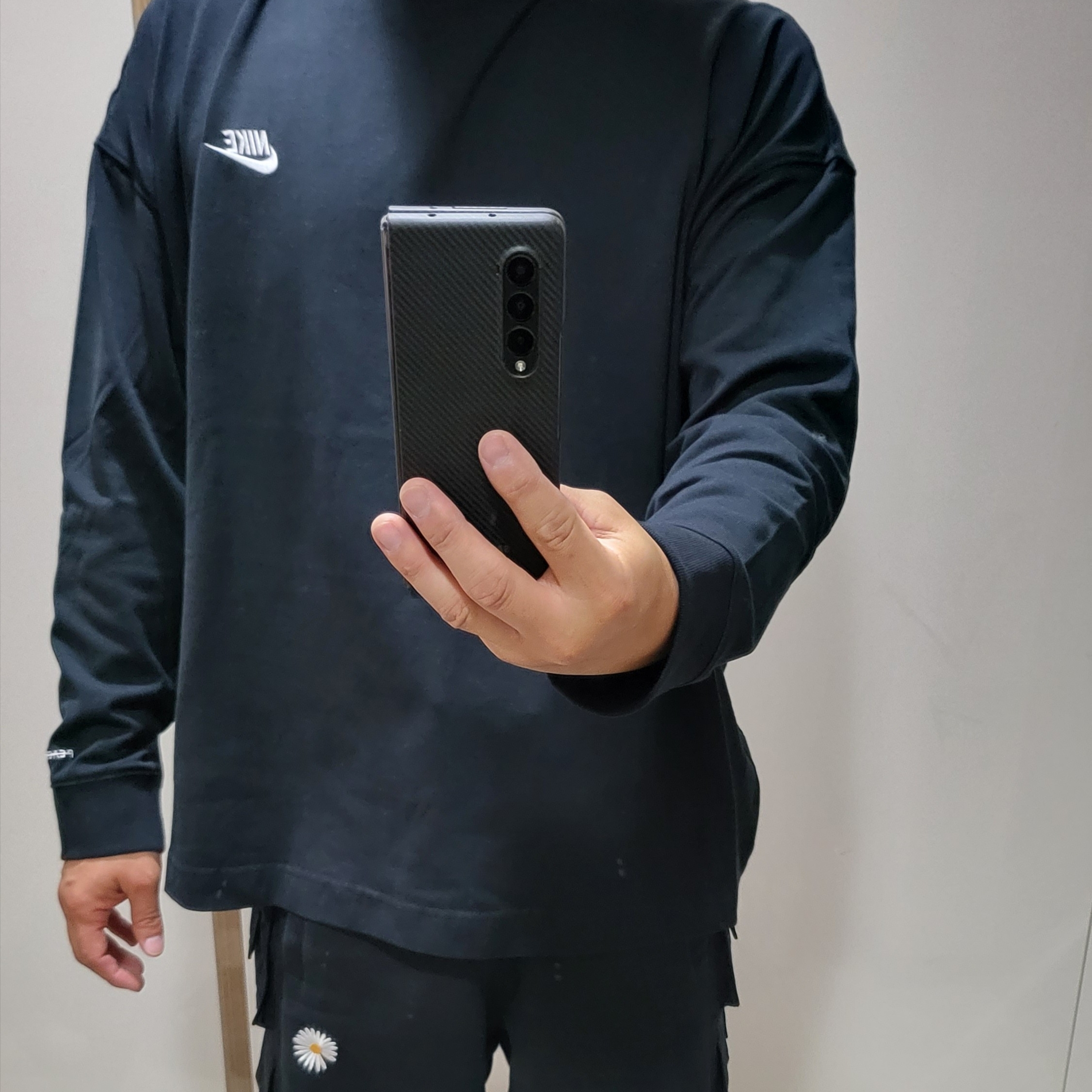 Nike x Peaceminusone LS T-Shirt Black (DR0098-010) 착용 스타일 - 1