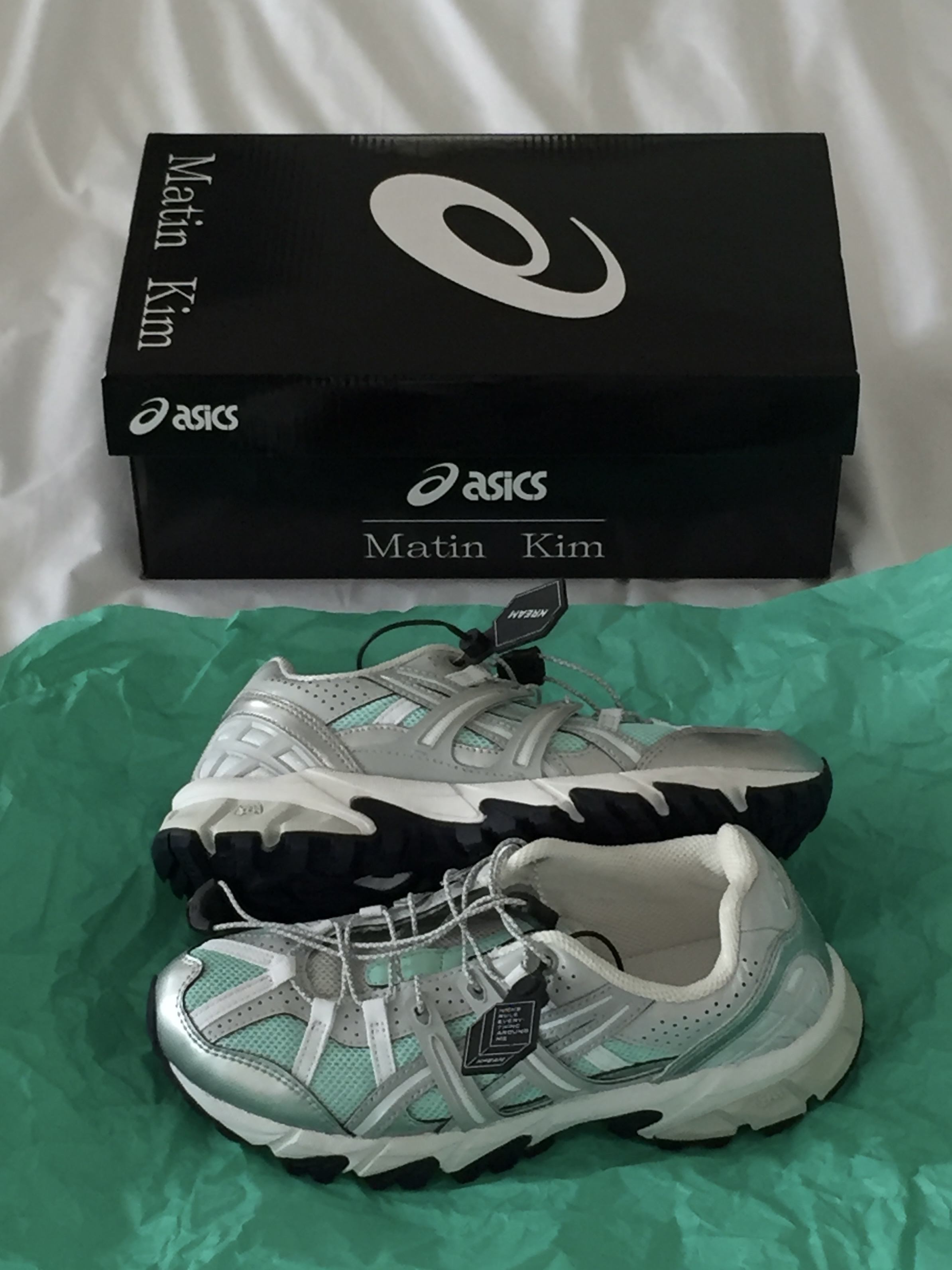 (W) Asics x Matin Kim Gel-Sonoma 15-50 Oasis Green Pure Silver 착용 스타일 - 2