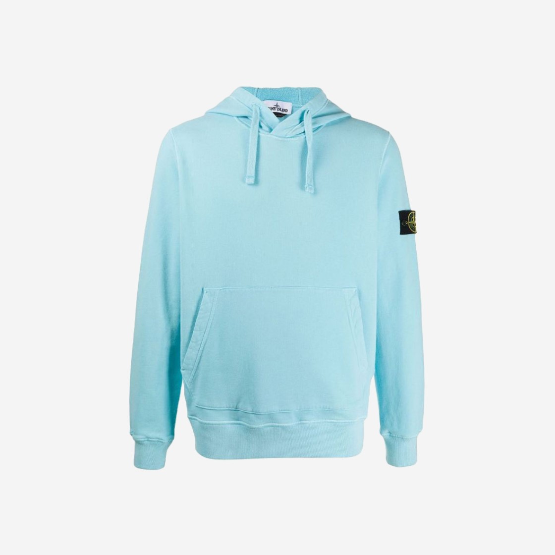 Stone Island 64120 Cotton Fleece Hooded Sweatshirt Aqua - 20FW 상세 이미지 1