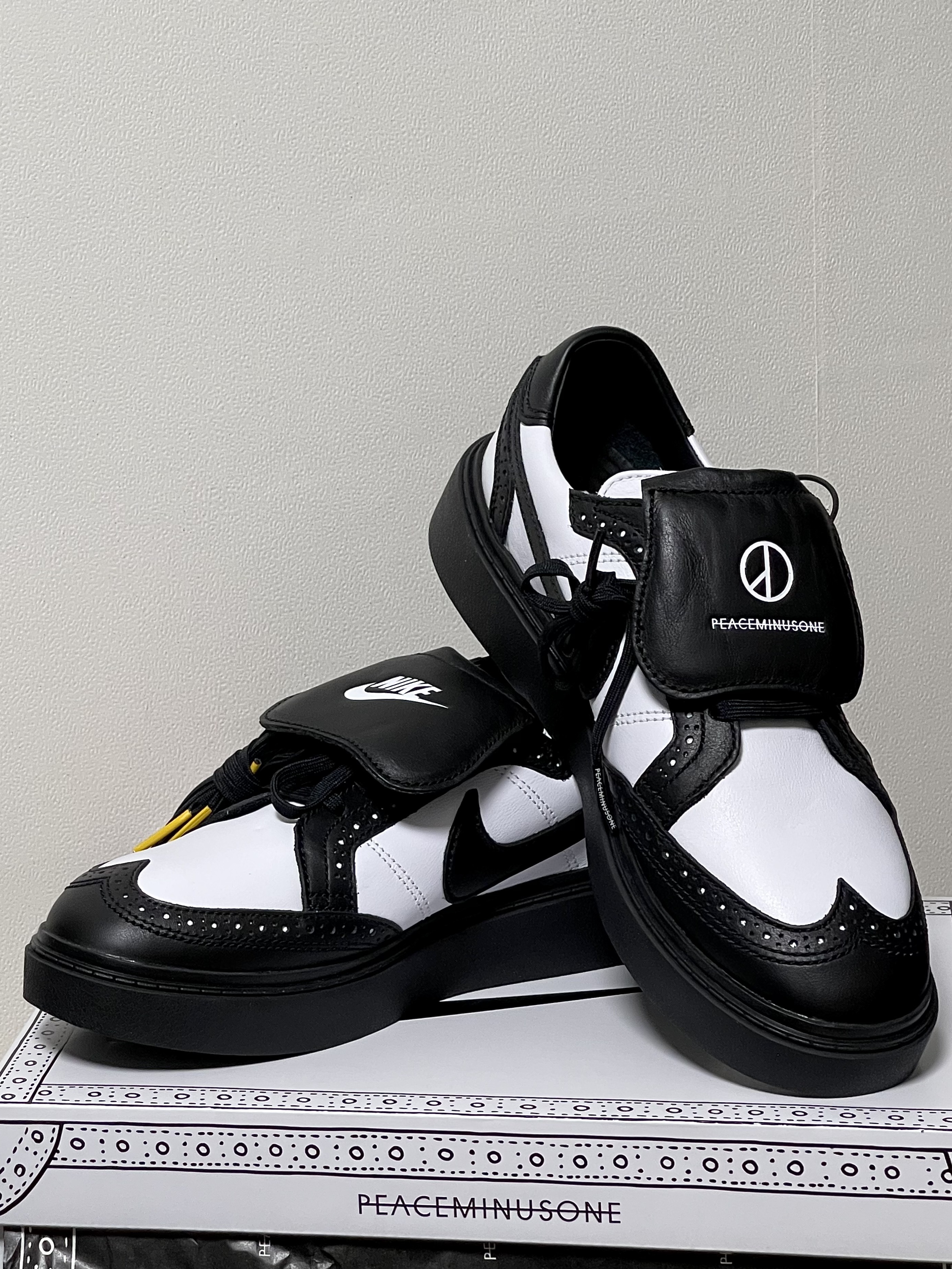 Nike x Peaceminusone Kwondo1 Black and White, Nike x Peaceminusone Kwondo1 White 착용 스타일 - 1