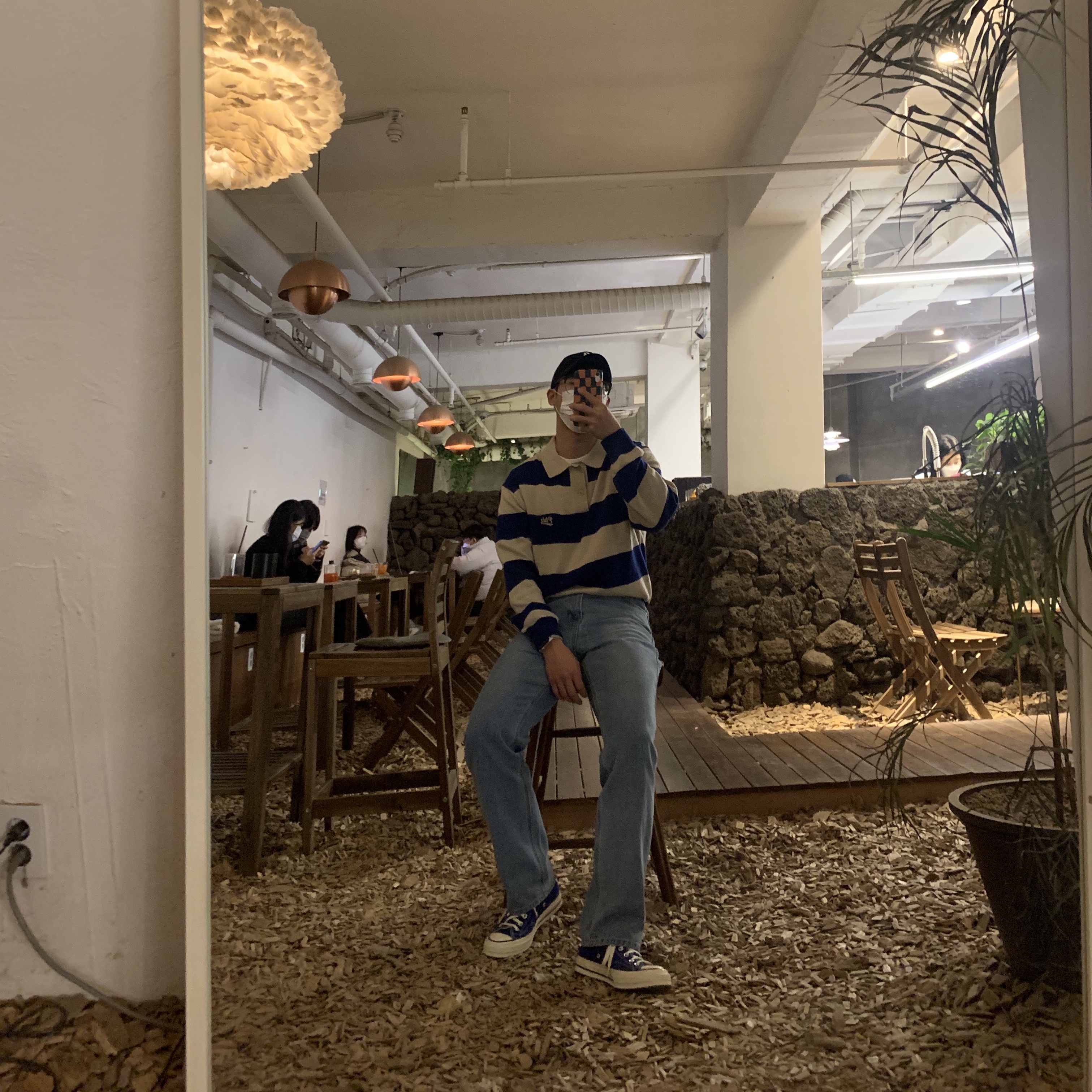 Converse Chuck 70 High Rush Blue 착용 스타일