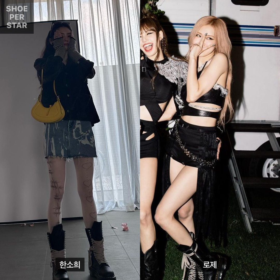 Dr. Martens x Rick Owens 1918 RO Leather Lace Up Platform Boots Black Lunar 착용 스타일 - 1