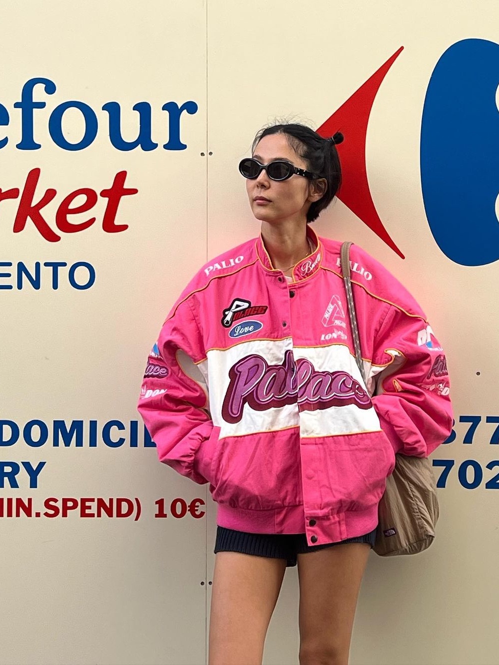 Palace Fast Cotton Jacket Pink - 23SS 착용 스타일 - 1