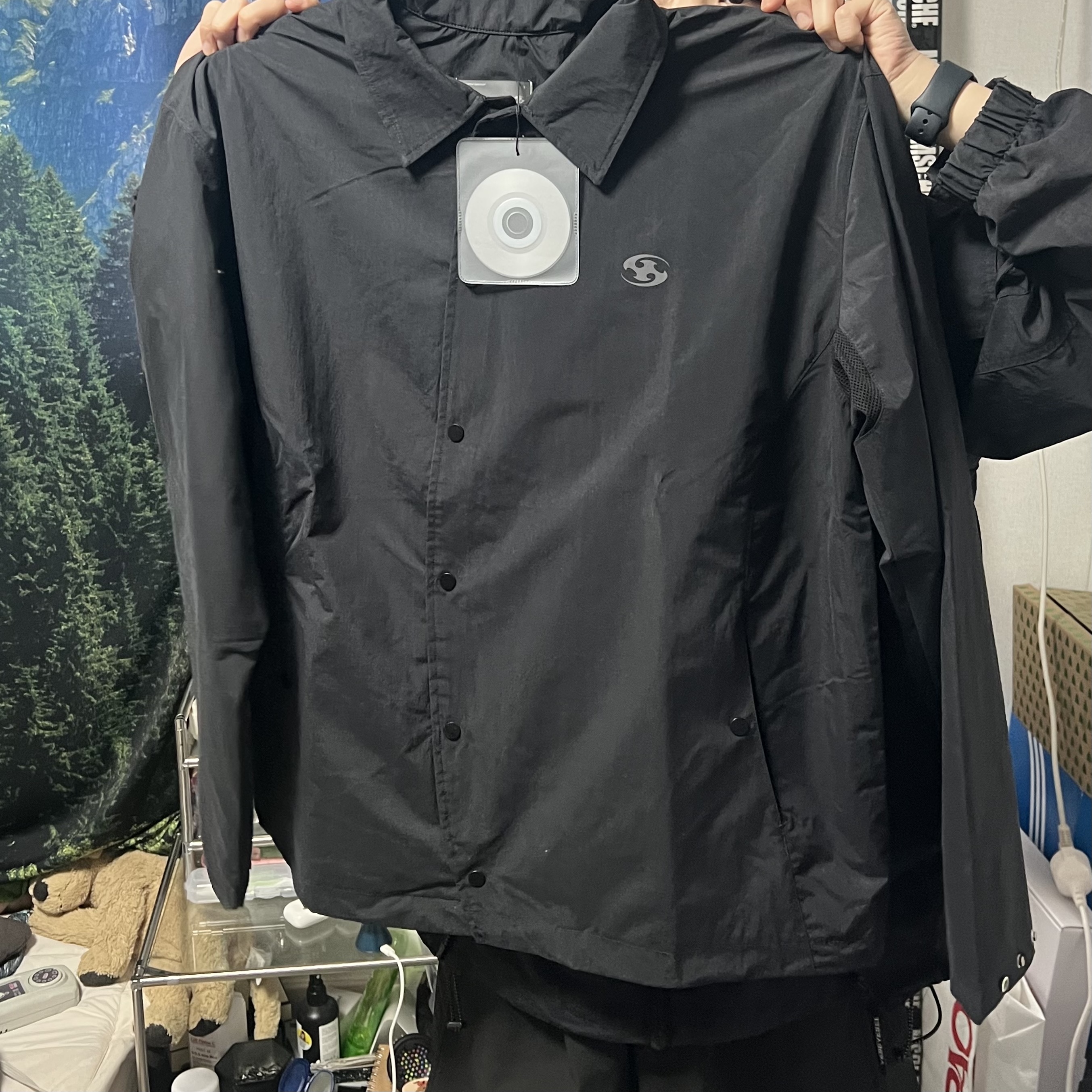 Sansan Gear Coach Jacket Black - 23SS 착용 스타일