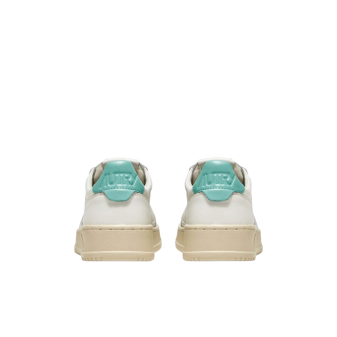 (W) 오트리 메달리스트 로우 레더 스니커즈 화이트 터콰이즈((W) Autry Medalist Low Leather Sneakers White Turquoise) - 4