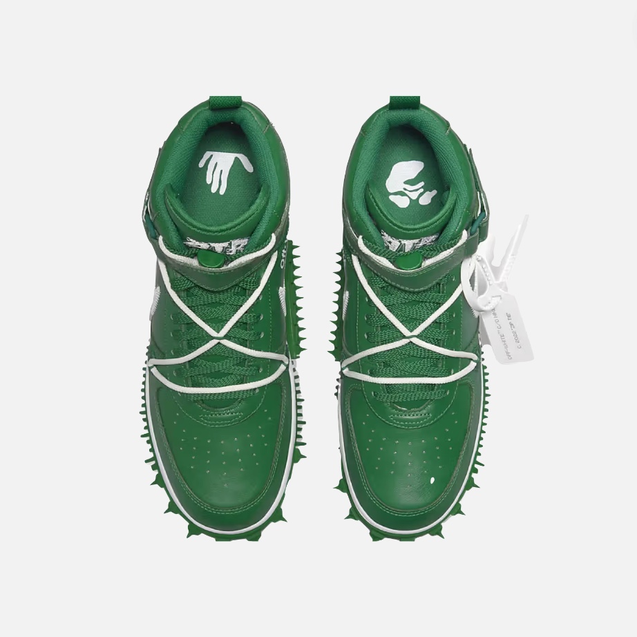 Nike x Off-White Air Force 1 Mid SP Leather Pine Green 착용 스타일 - 3