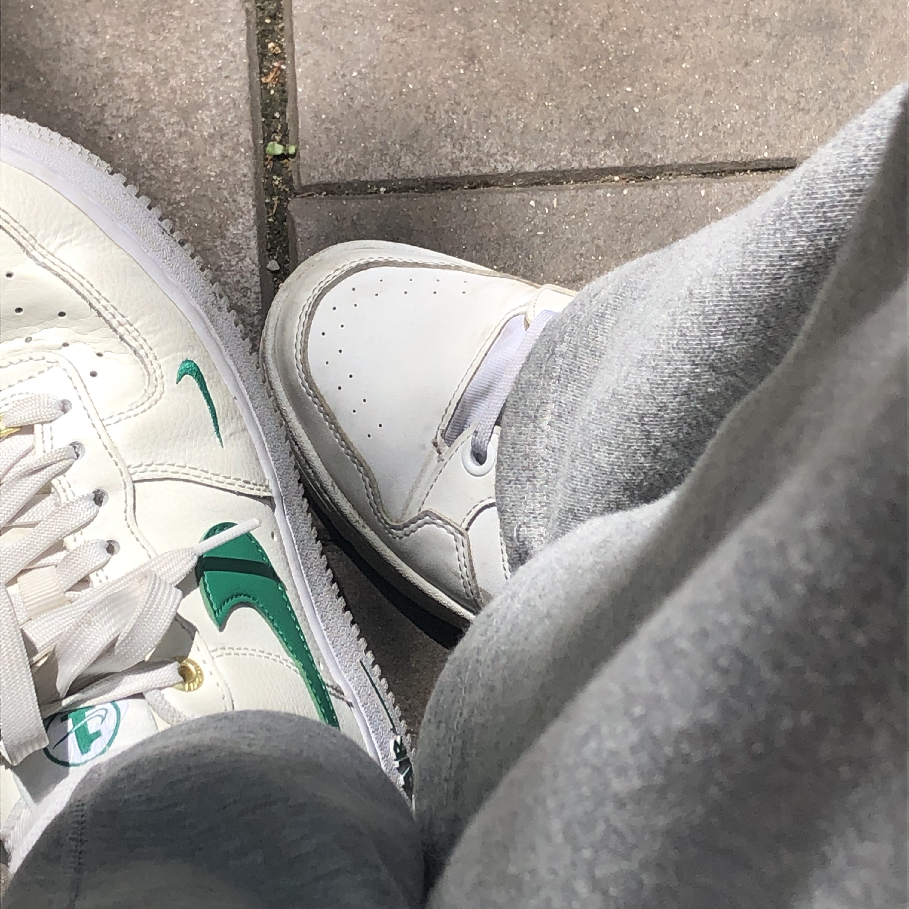 (W) Nike Air Force 1 '07 SE 40th Anniversary Join Forces Sail Malachite 착용 스타일 - 1