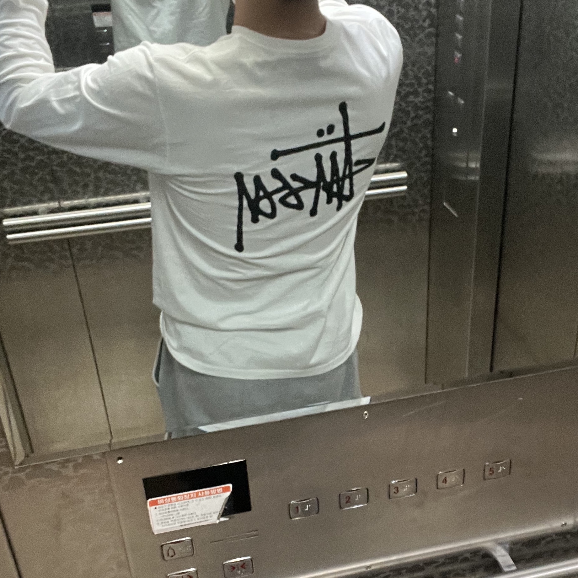 Stussy Basic Stussy LS T-Shirt White 2022 착용 스타일 - 2