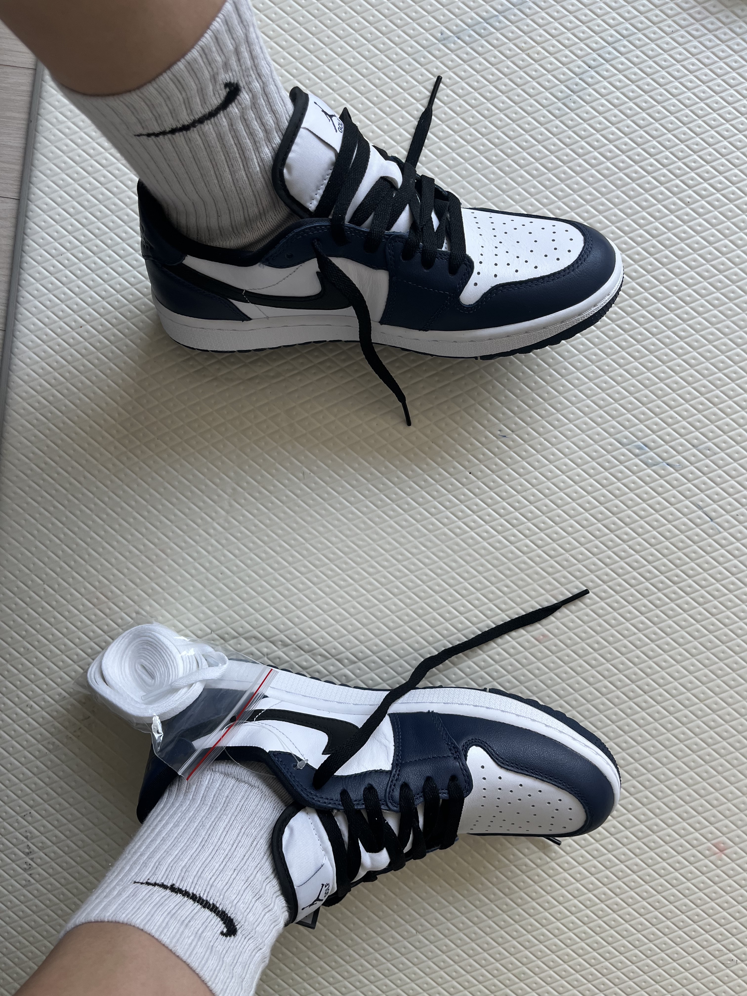 Jordan 1 Low Golf Midnight Navy 착용 스타일