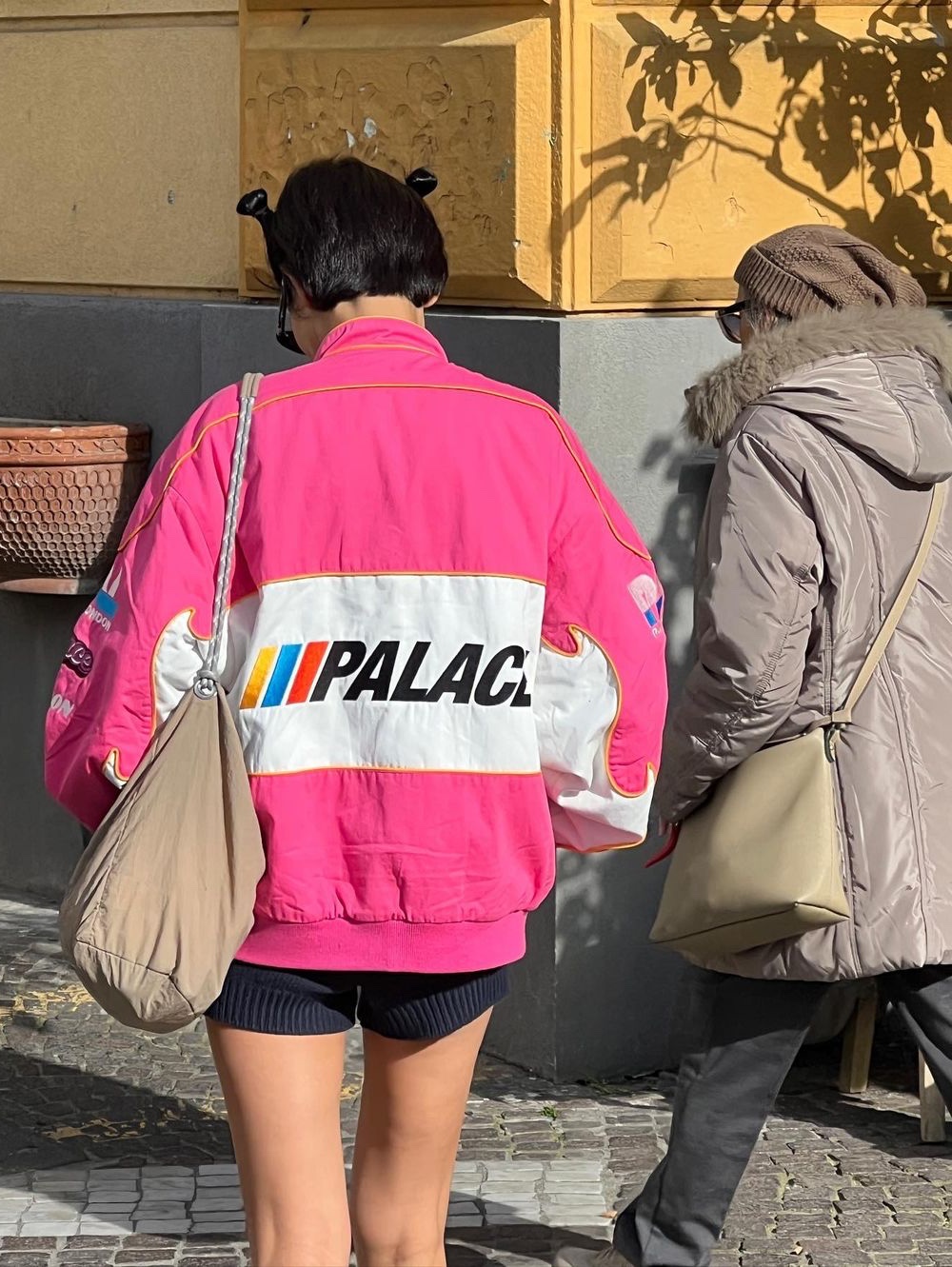 Palace Fast Cotton Jacket Pink - 23SS 착용 스타일 - 2