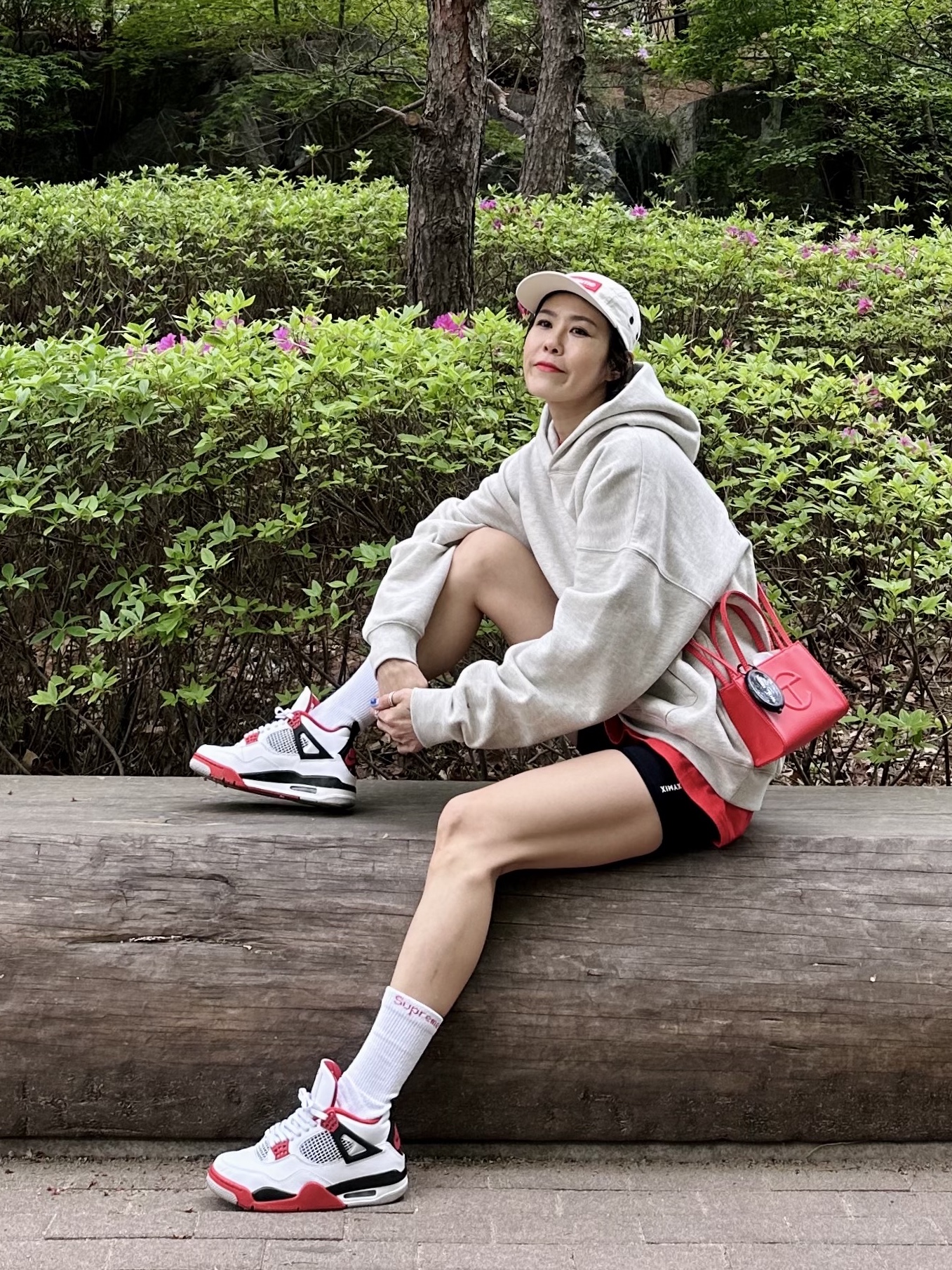 Supreme Military Camp Cap Stone - 22SS, Essentials The Core Collection Hoodie Light Oatmeal 착용 스타일 - 4
