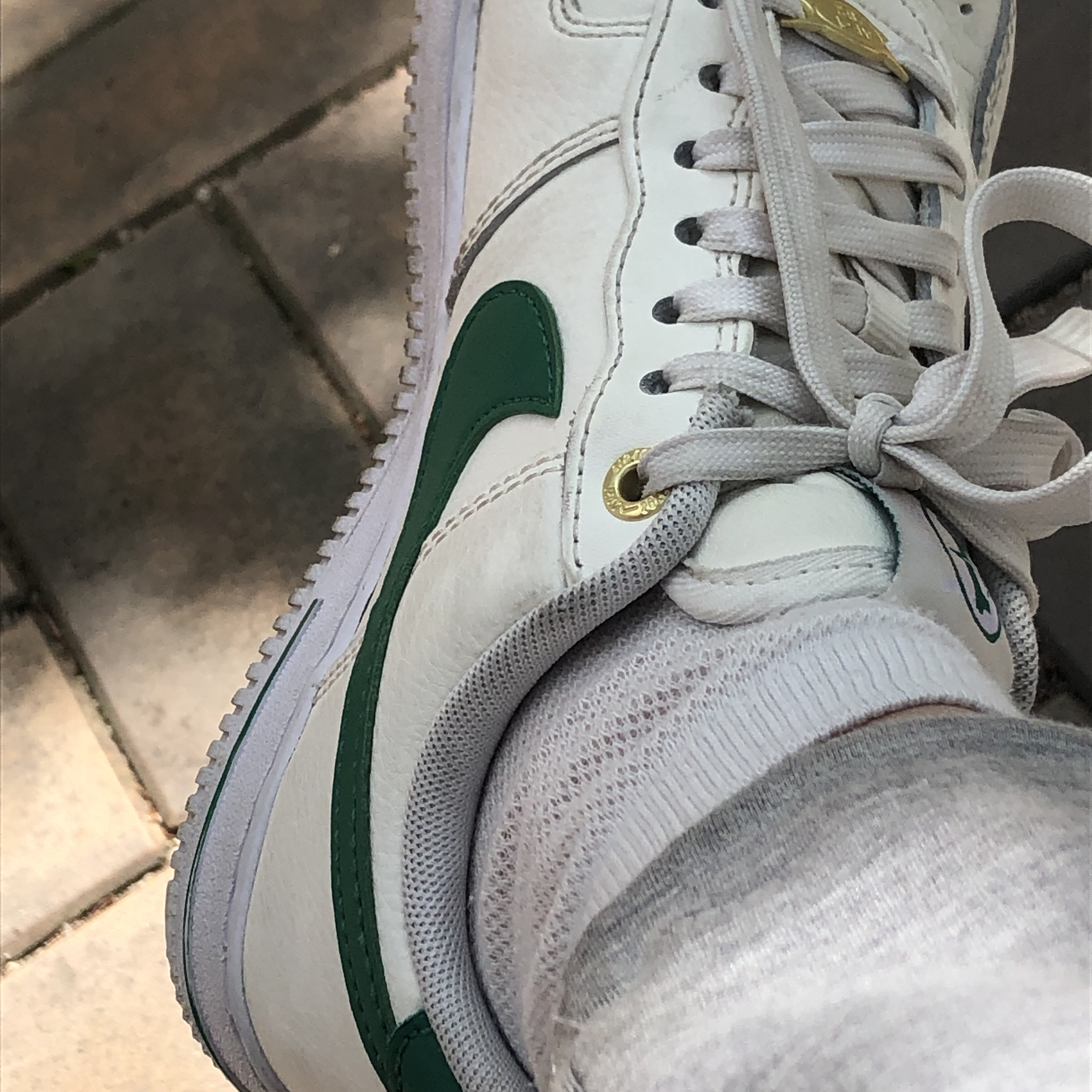 (W) Nike Air Force 1 '07 SE 40th Anniversary Join Forces Sail Malachite 착용 스타일 - 2
