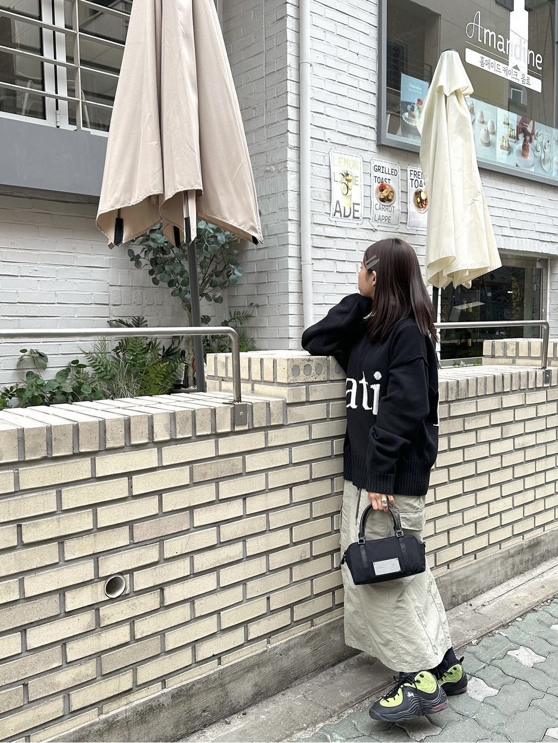 Sentiments No.352 Hair Pin 3 Set Push Pin Clip Silver, Sentiments No.352 Hair Pin 3 Set Push Pin Clip Black 착용 스타일