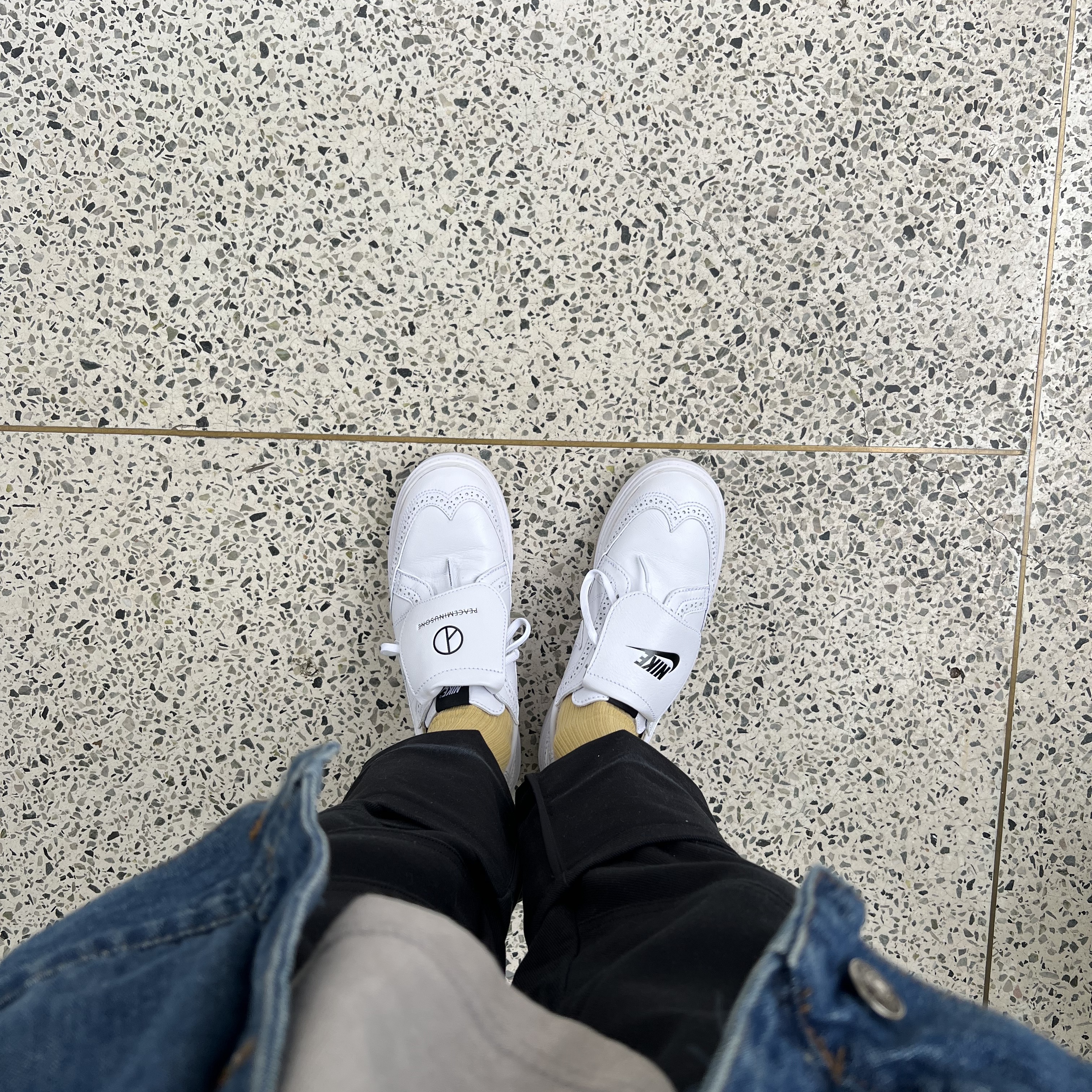Nike x Peaceminusone Kwondo1 White 착용 스타일