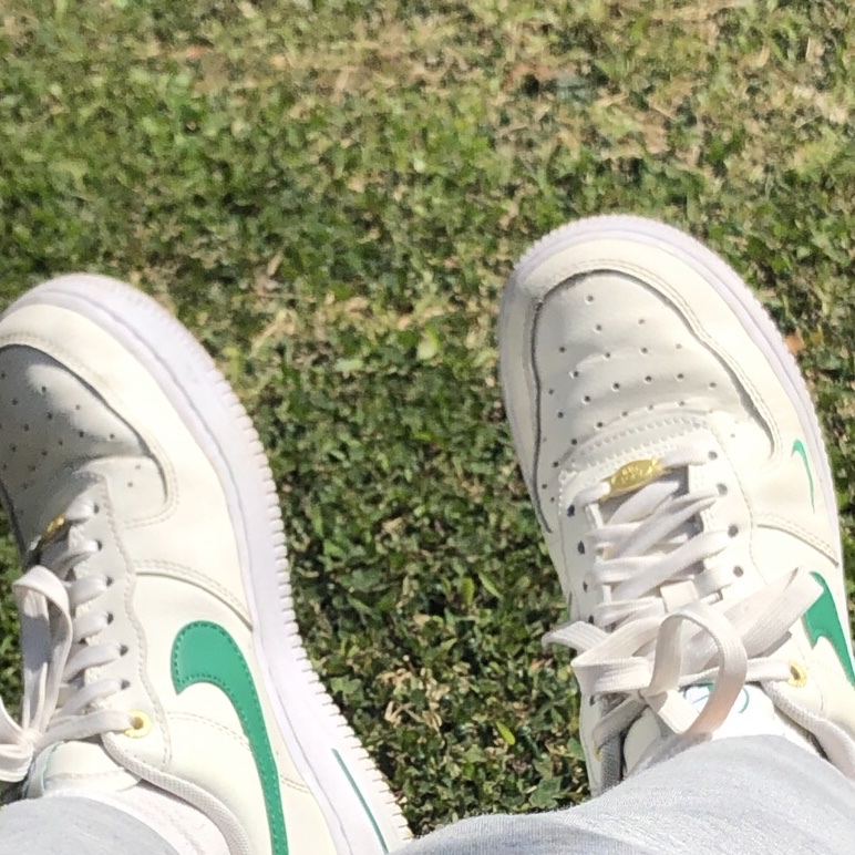 (W) Nike Air Force 1 '07 SE 40th Anniversary Join Forces Sail Malachite 착용 스타일 - 3