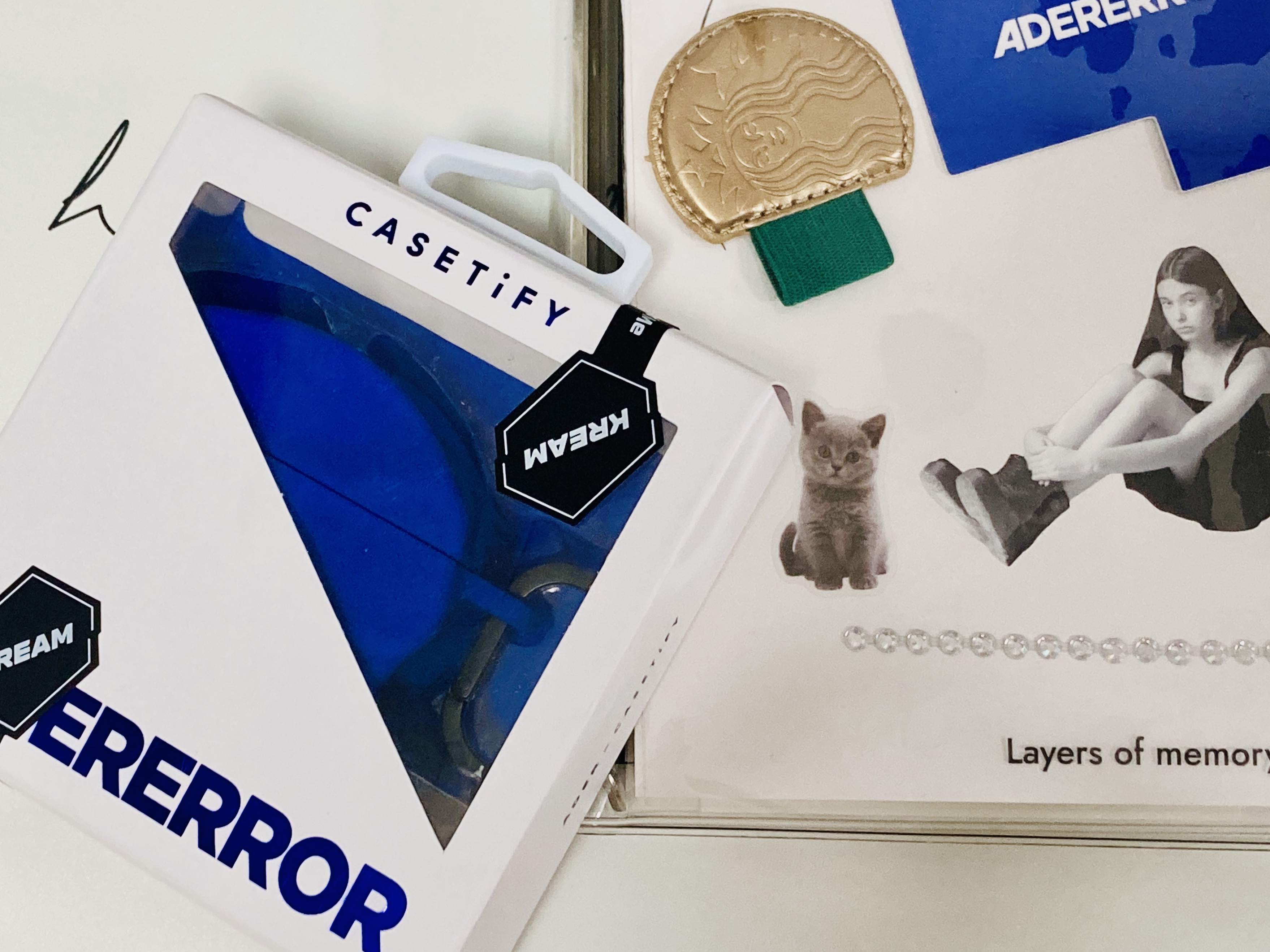 Casetify x Ader Error Wavy Collectable AirPods Pro 1st/2nd gen Case Blue 착용 스타일